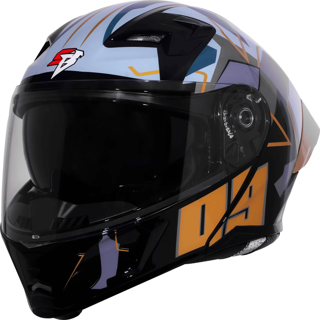 STEELBIRD SBA-20 ISS 09 GLOSSY BLACK/METTALIC GOLD C/V 600 MM