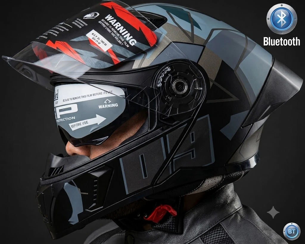 STEELBIRD SBA-20 ISS BT 09 GLOSSY BLACK/GREY C/V 580 MM STEELBIRD SBA-20 ISS BT 09 GLOSSY BLACK/GREY C/V 580 MM