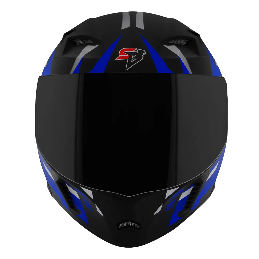 STEELBIRD SBA-20 ISS BT SHIELD X GLOSSY BLACK/BLUE C/V 580 MM STEELBIRD SBA-20 ISS BT SHIELD X GLOSSY BLACK/BLUE C/V 580 MM