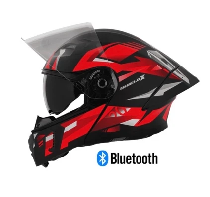 STEELBIRD SBA-20 ISS BT SHIELD X GLOSSY BLACK/RED C/V 580 MM STEELBIRD SBA-20 ISS BT SHIELD X GLOSSY BLACK/RED C/V 580 MM