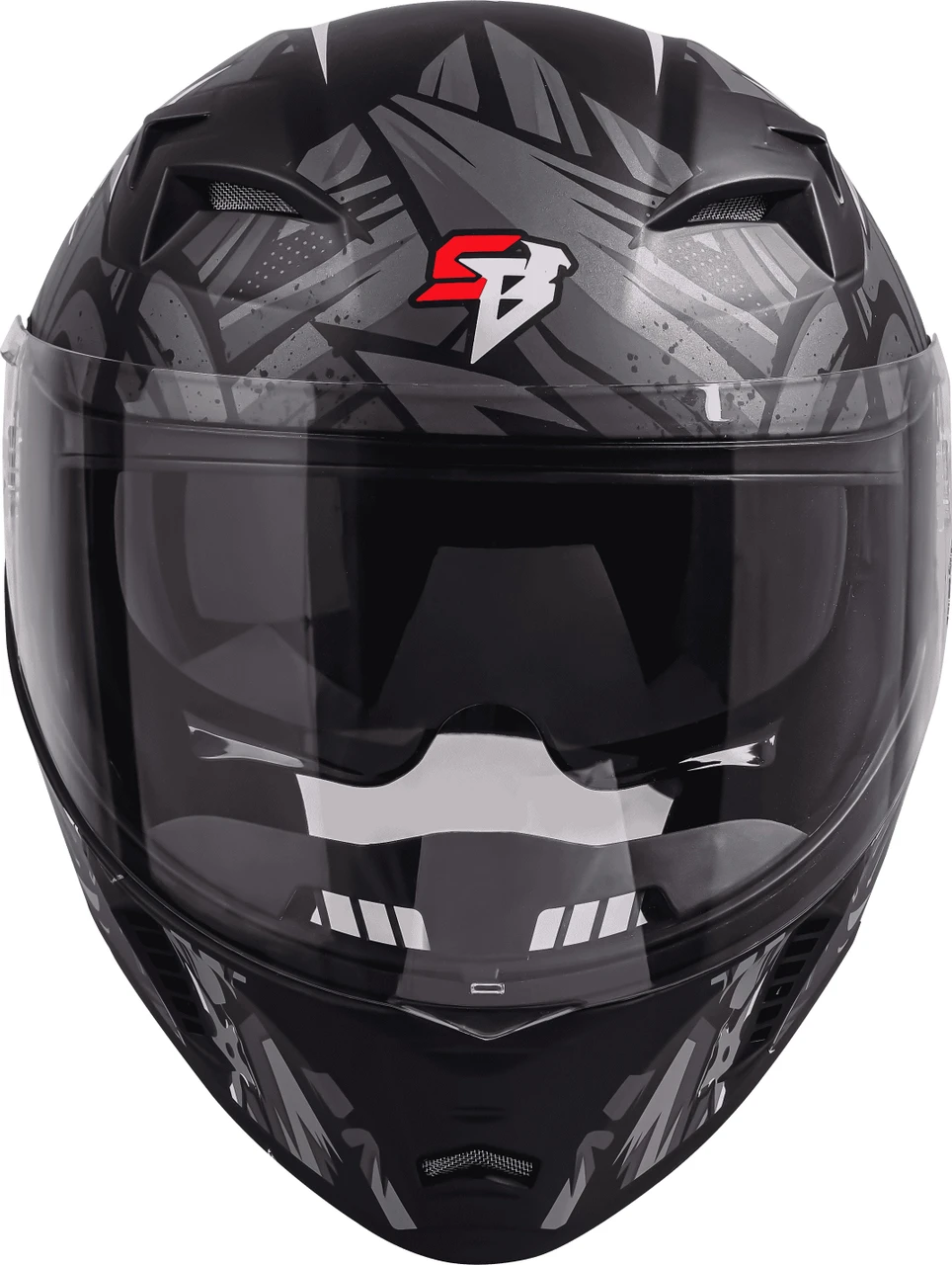 STEELBIRD SBA-20 ISS DARK WARRIOR MATT BLACK/GREY C/V 600 MM
