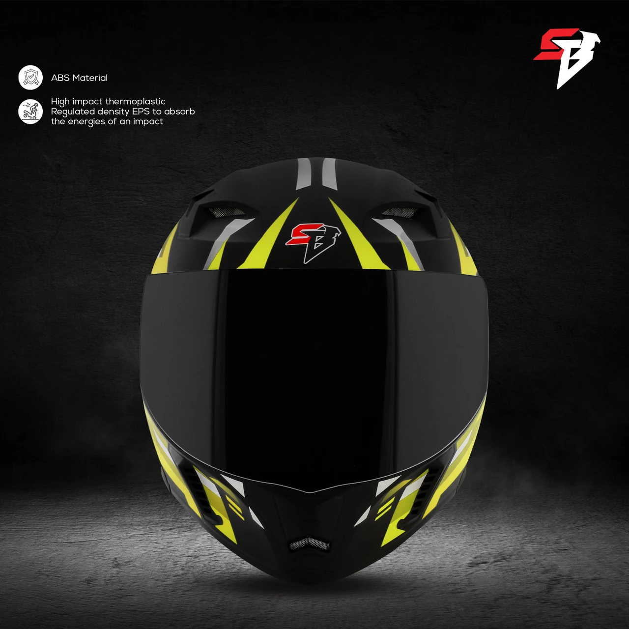 STEELBIRD SBA-20 ISS BT SHIELD X GLOSSY BLACK/NEON C/V 600 MM STEELBIRD SBA-20 ISS BT SHIELD X GLOSSY BLACK/NEON C/V 600 MM