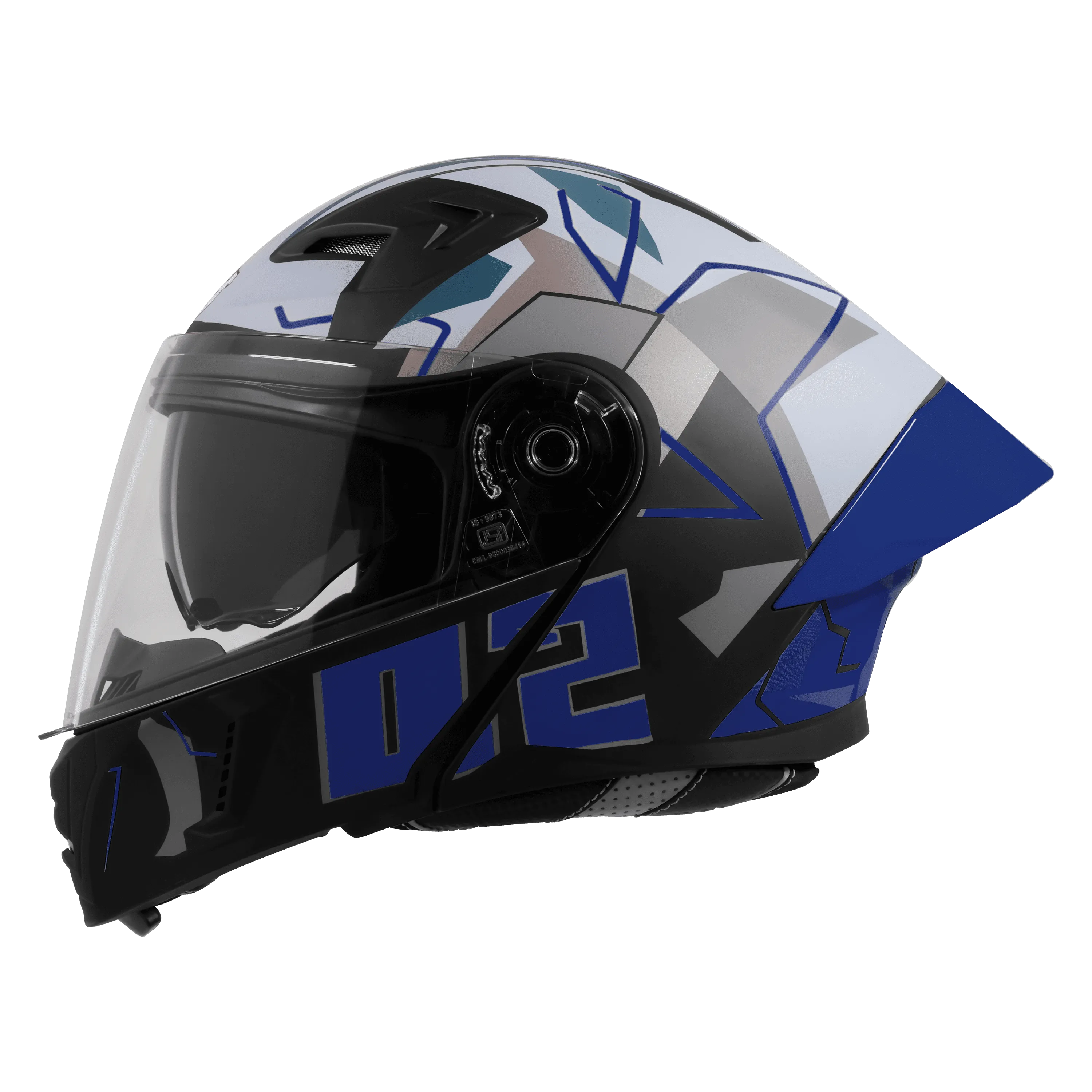 STEELBIRD SBA-20 ISS NUMEROLOGY 02 GLOSSY BLACK/BLUE C/V 580 MM WITH EXTRA SMOKE VISOR,BLUE SPOILER STEELBIRD SBA-20 ISS NUMEROLOGY 02 GLOSSY BLACK/BLUE C/V 580 MM WITH EXTRA SMOKE VISOR,BLUE SPOILER