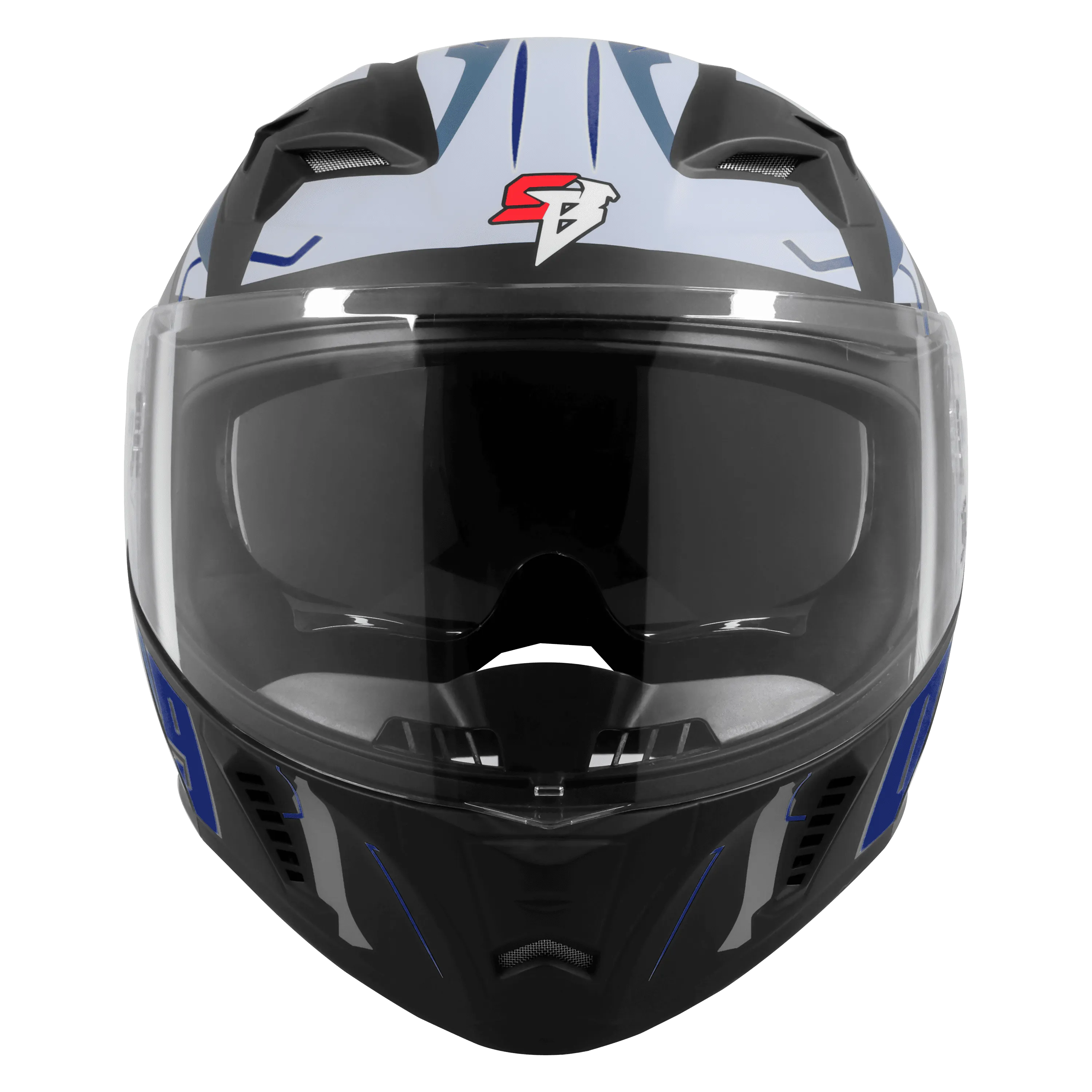 STEELBIRD SBA-20 ISS NUMEROLOGY 02 GLOSSY BLACK/BLUE C/V 580 MM WITH EXTRA SMOKE VISOR,BLUE SPOILER STEELBIRD SBA-20 ISS NUMEROLOGY 02 GLOSSY BLACK/BLUE C/V 580 MM WITH EXTRA SMOKE VISOR,BLUE SPOILER