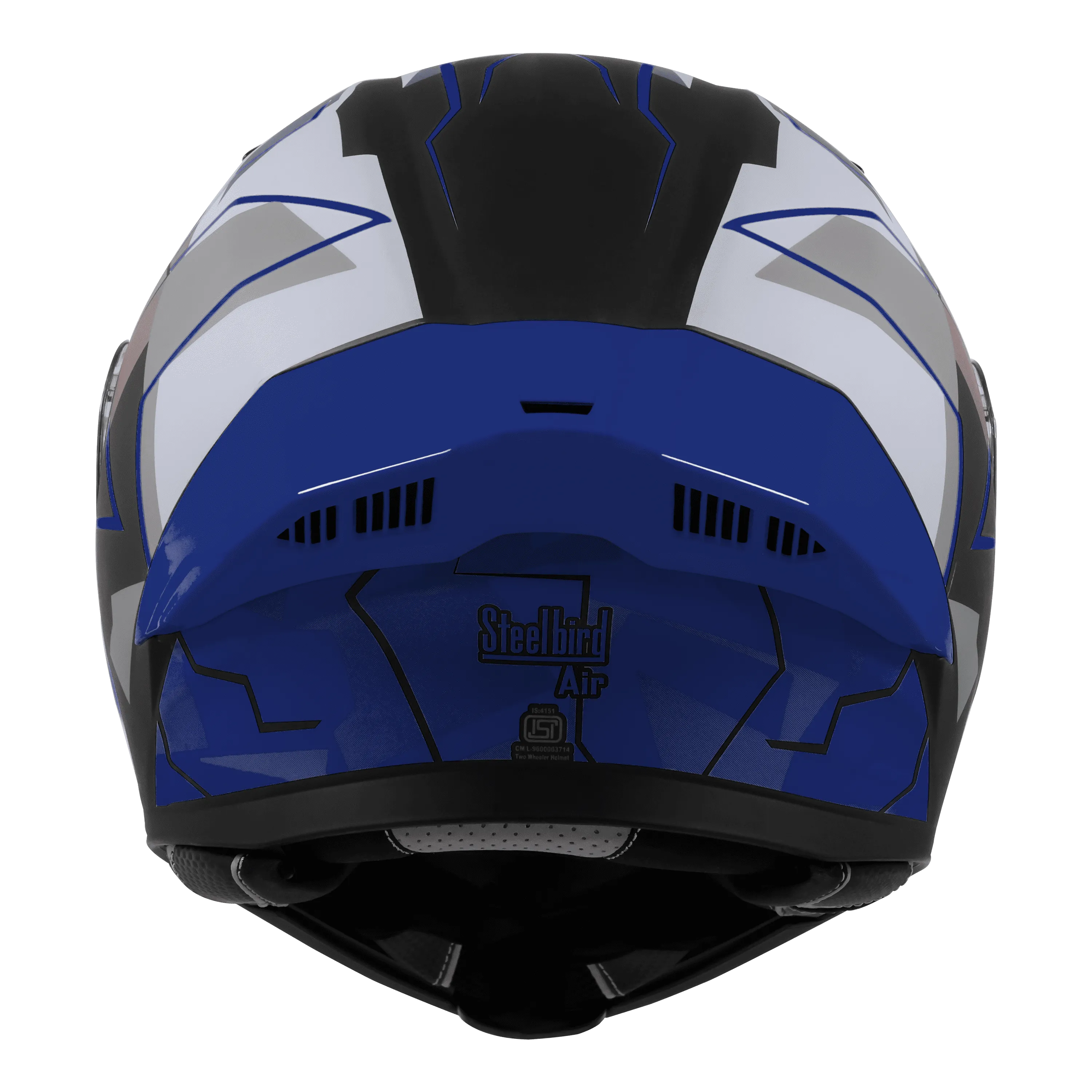 STEELBIRD SBA-20 ISS NUMEROLOGY 02 GLOSSY BLACK/BLUE C/V 580 MM WITH EXTRA SMOKE VISOR,BLUE SPOILER STEELBIRD SBA-20 ISS NUMEROLOGY 02 GLOSSY BLACK/BLUE C/V 580 MM WITH EXTRA SMOKE VISOR,BLUE SPOILER