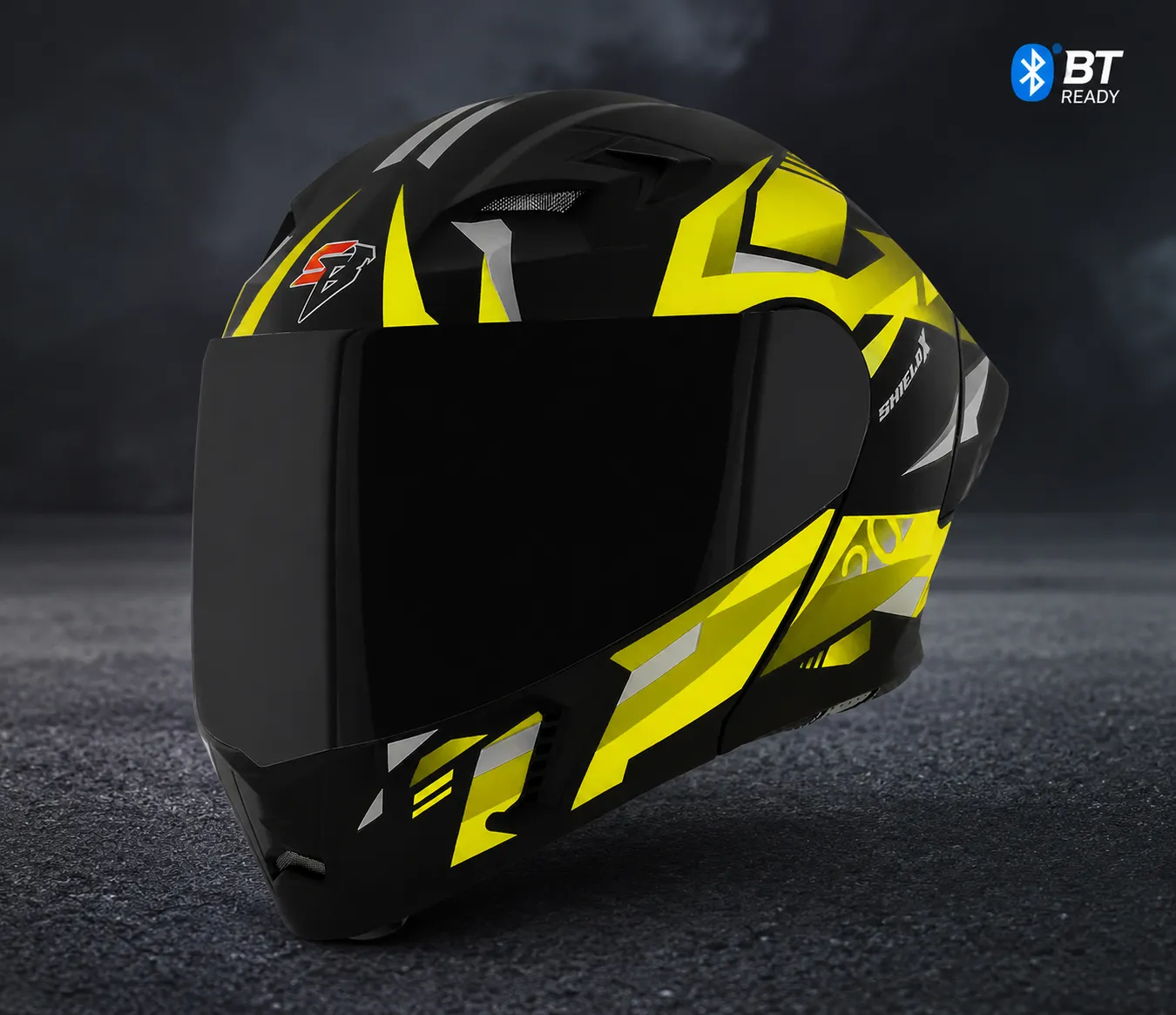 STEELBIRD SBA-20 ISS BT SHIELD X GLOSSY BLACK/NEON C/V 600 MM STEELBIRD SBA-20 ISS BT SHIELD X GLOSSY BLACK/NEON C/V 600 MM