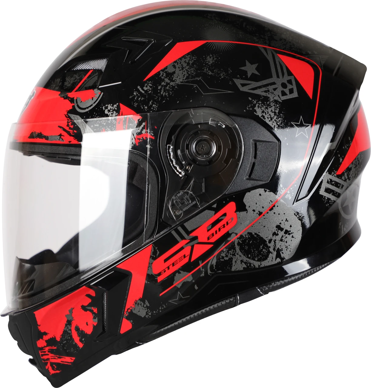 STEELBIRD SBA-21 COMBAT MATT BLACK/RED C/V (L) STEELBIRD SBA-21 COMBAT MATT BLACK/RED C/V (L)