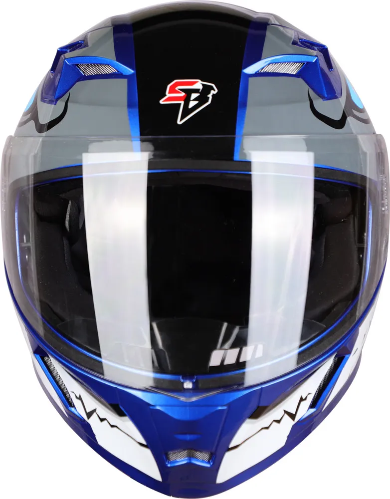 STEELBIRD SBA-21 ISS BORN READY GLOSSY Y.BLUE C/V (L) STEELBIRD SBA-21 ISS BORN READY GLOSSY Y.BLUE C/V (L)
