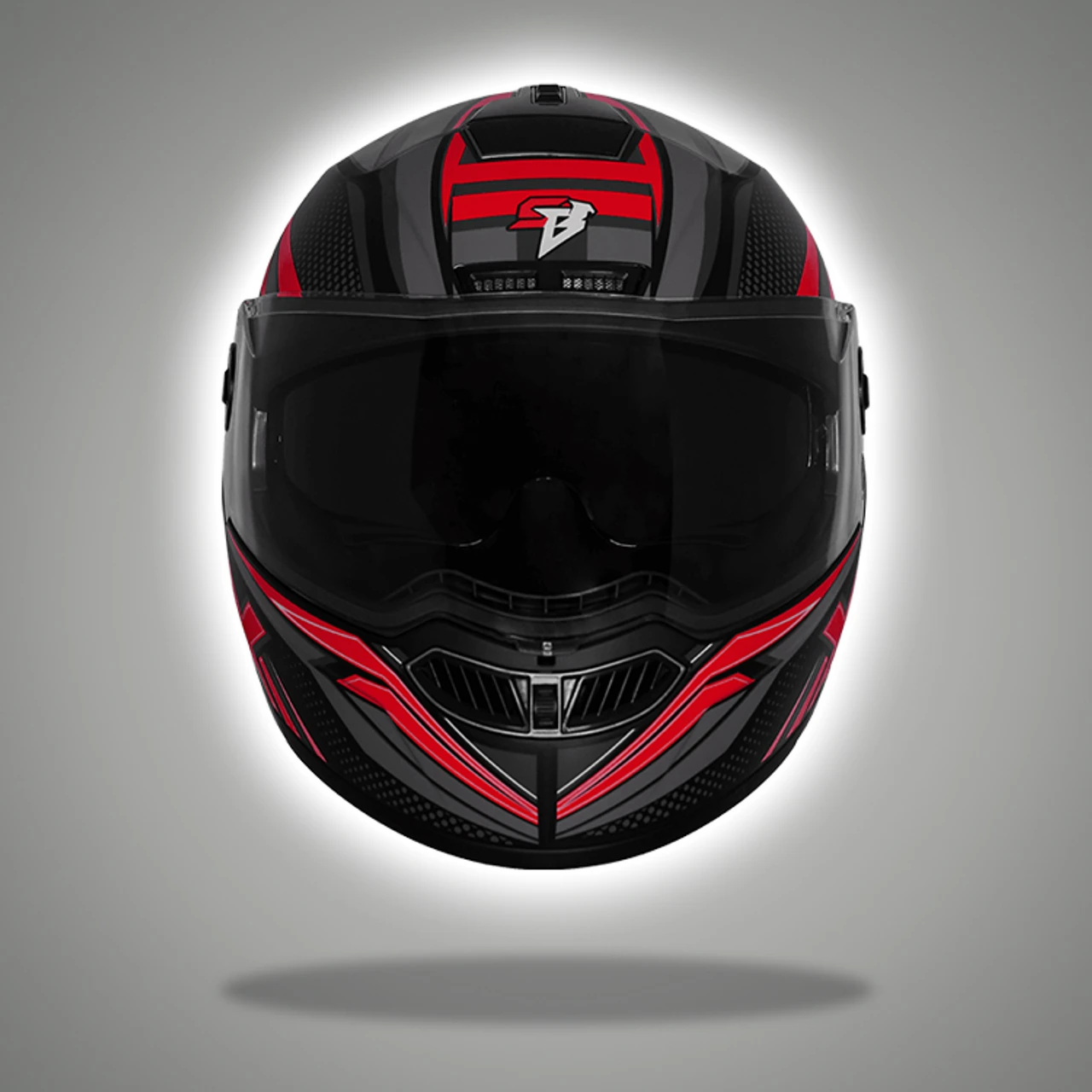STEELBIRD SBA-7 ISS CHASE SAFE GLOSSY BLACK/RED C/V (L)