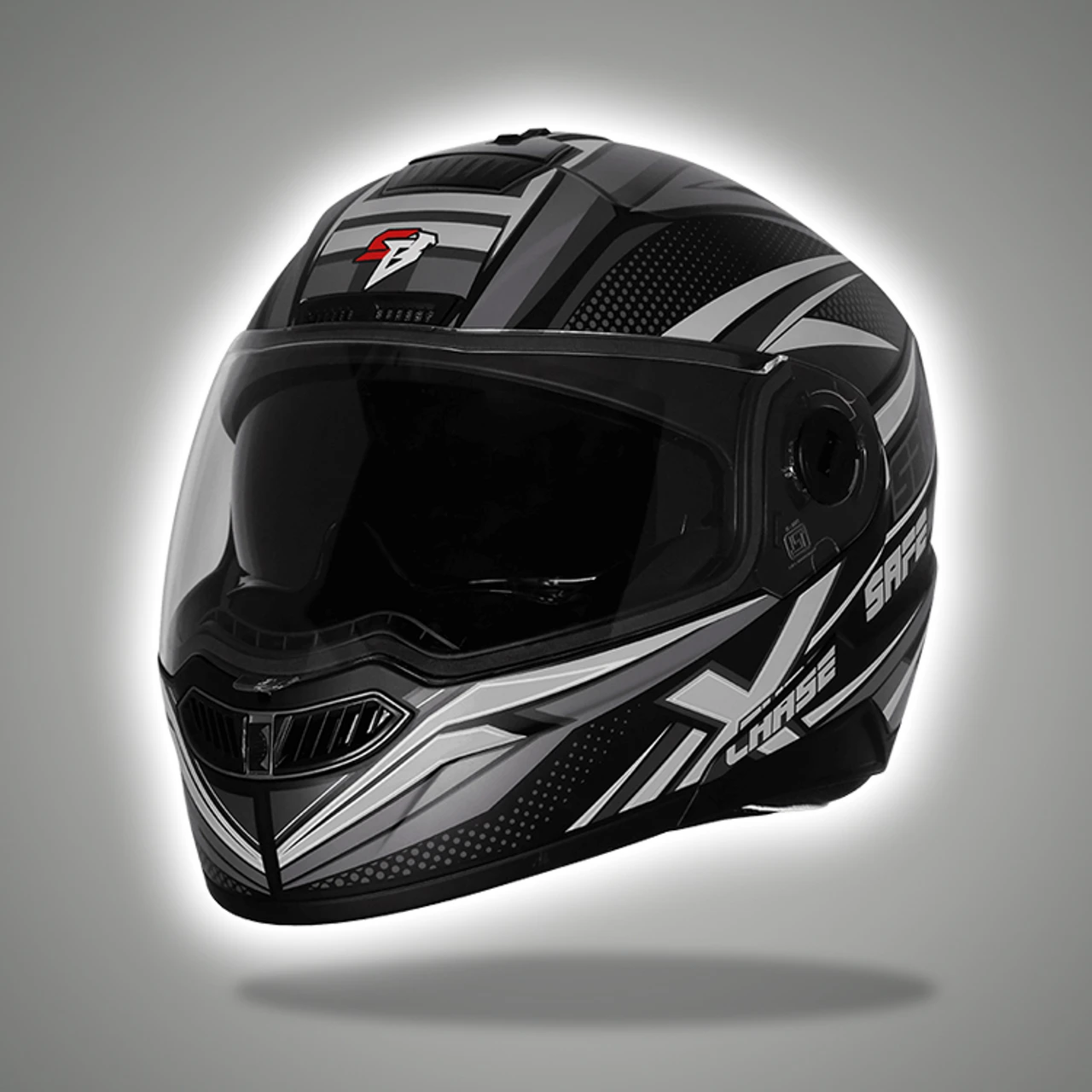 STEELBIRD SBA-7 ISS CHASE SAFE MATT BLACK/GREY C/V (M)