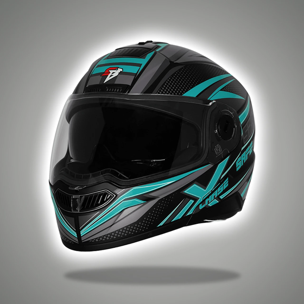 STEELBIRD SBA-7 ISS CHASE SAFE GLOSSY BLACK/SEA BLUE C/V (M) STEELBIRD SBA-7 ISS CHASE SAFE GLOSSY BLACK/SEA BLUE C/V (M)