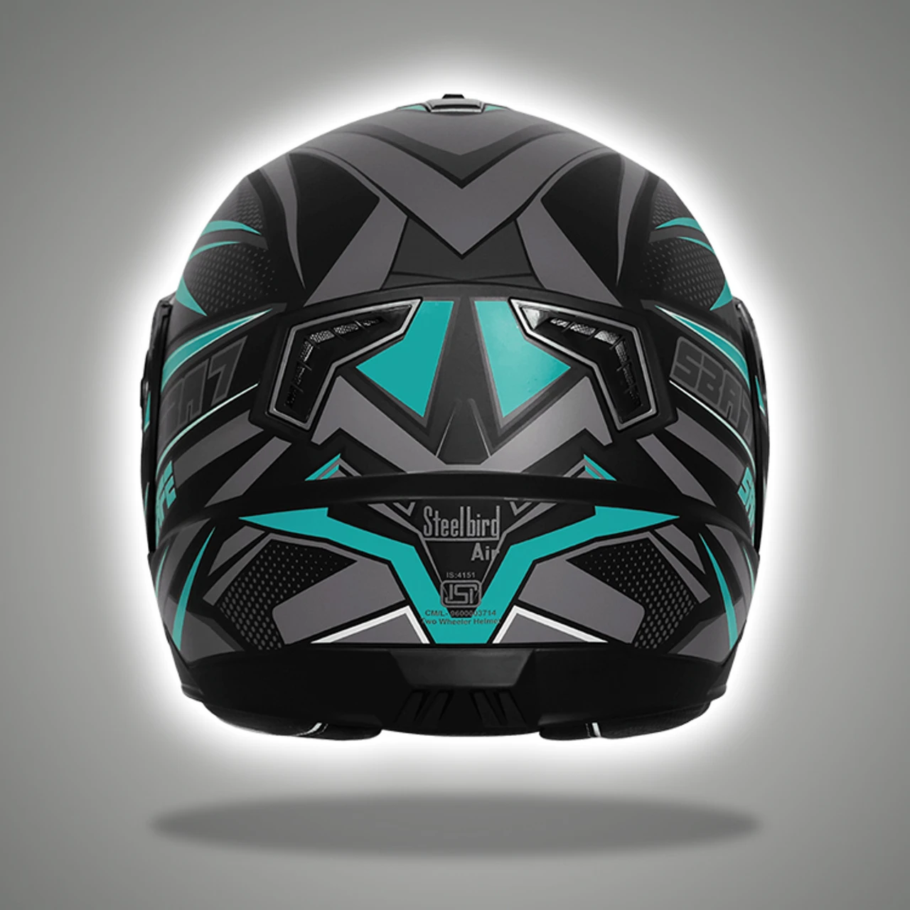 STEELBIRD SBA-7 ISS CHASE SAFE GLOSSY BLACK/SEA BLUE C/V (M) STEELBIRD SBA-7 ISS CHASE SAFE GLOSSY BLACK/SEA BLUE C/V (M)