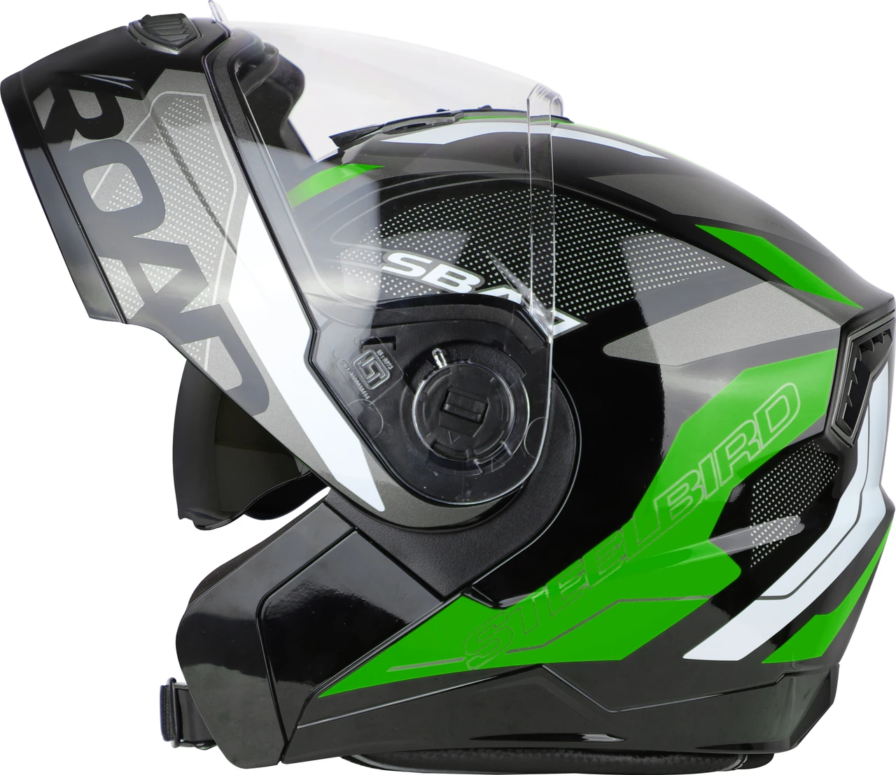 STEELBIRD SBA-7 ISS ROAD MATT BLACK/GREEN C/V (L) STEELBIRD SBA-7 ISS ROAD MATT BLACK/GREEN C/V (L)