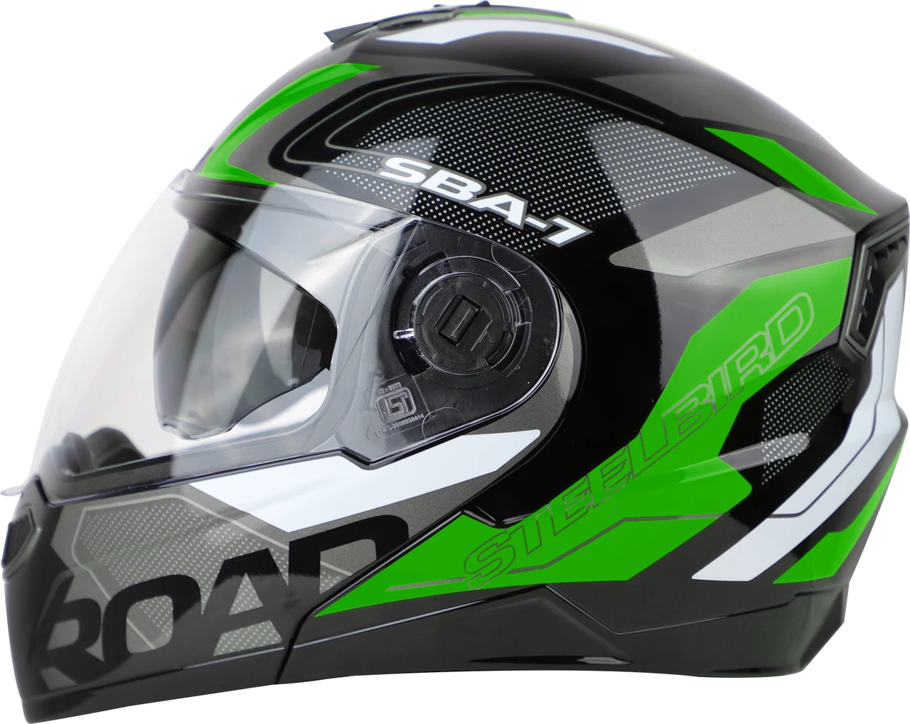 STEELBIRD SBA-7 ISS ROAD MATT BLACK/GREEN C/V (XL) STEELBIRD SBA-7 ISS ROAD MATT BLACK/GREEN C/V (XL)