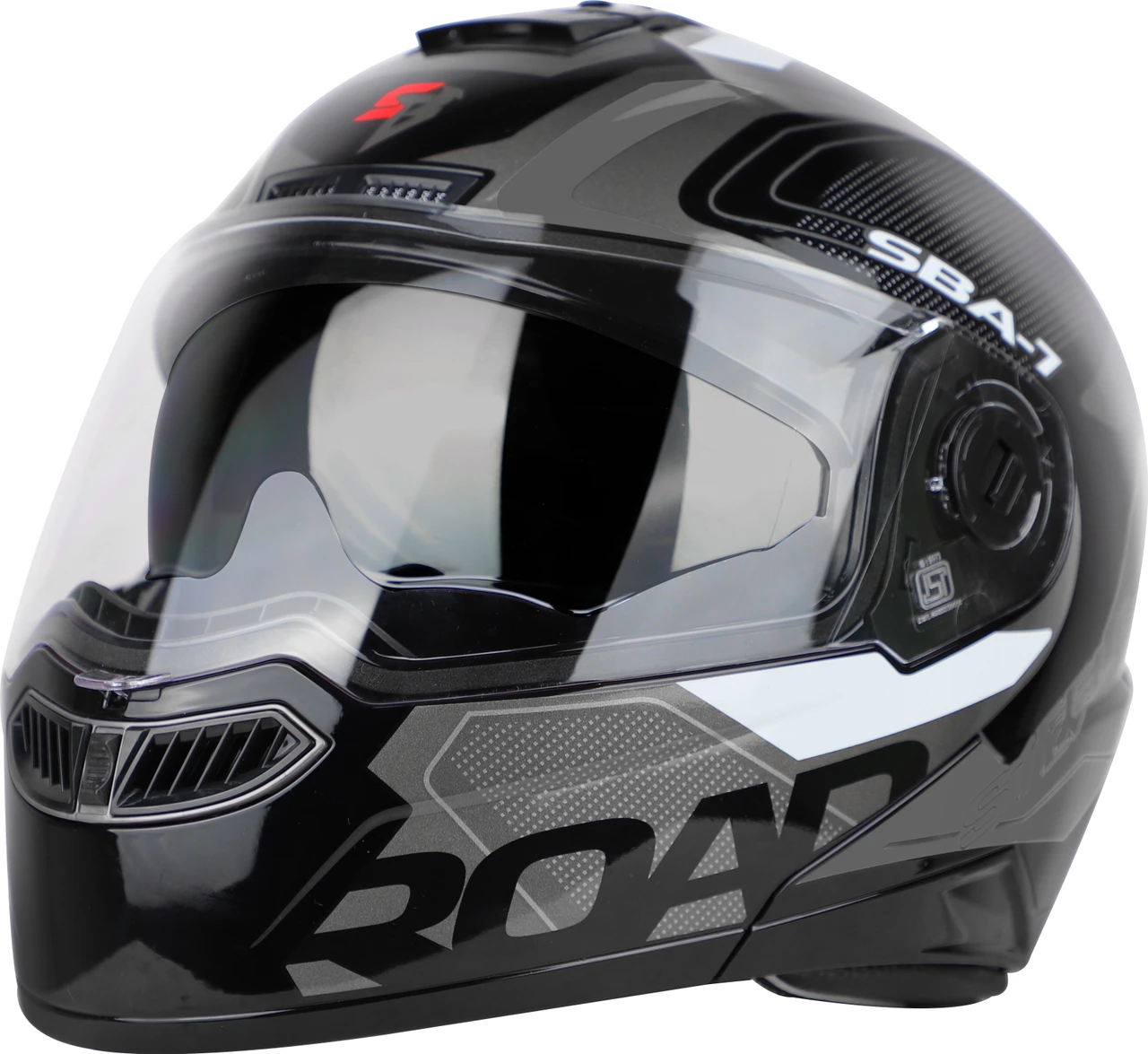 STEELBIRD SBA-7 ISS ROAD MATT BLACK/GREY C/V (XL) STEELBIRD SBA-7 ISS ROAD MATT BLACK/GREY C/V (XL)