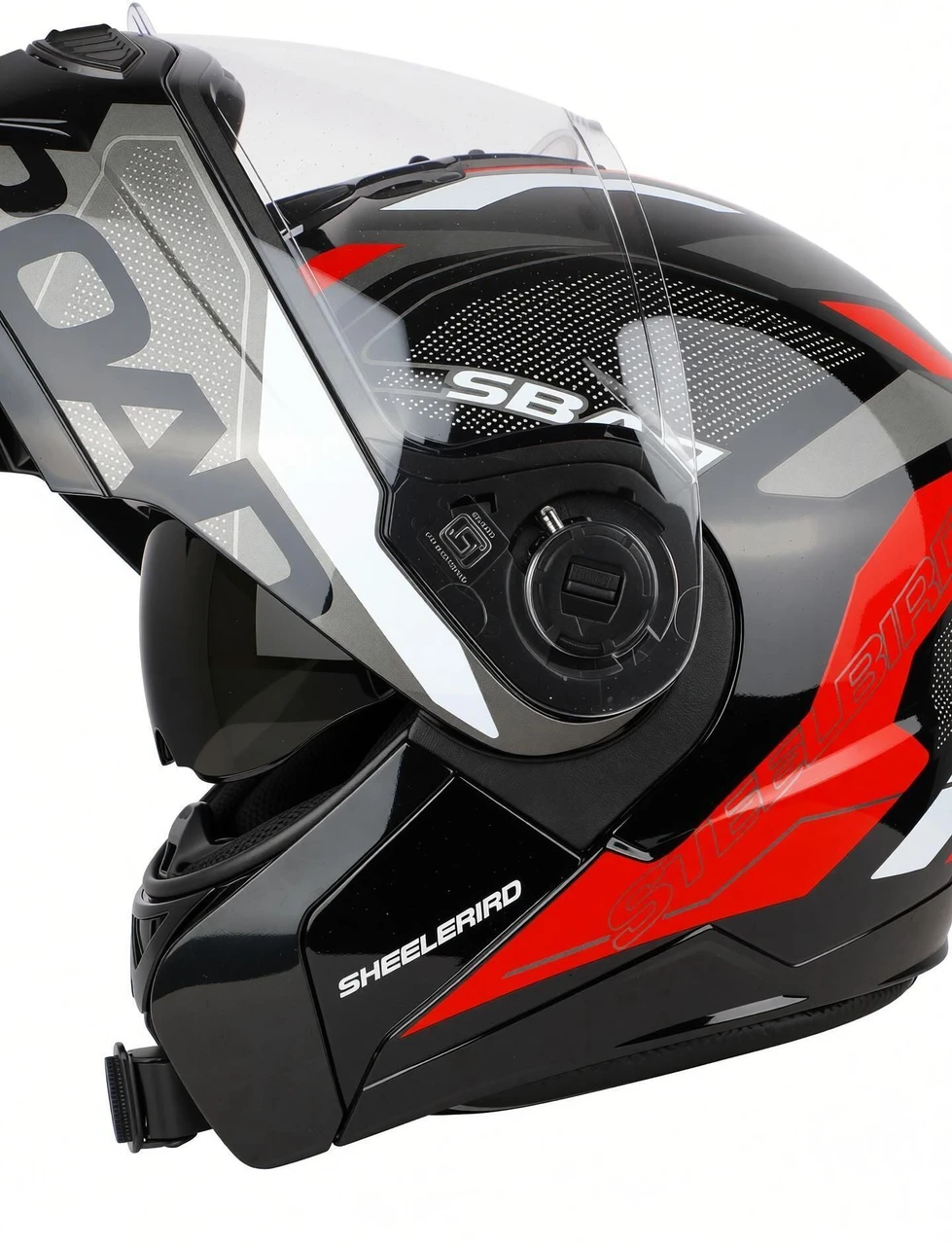 STEELBIRD SBA-7 ISS ROAD MATT BLACK/RED C/V (M) STEELBIRD SBA-7 ISS ROAD MATT BLACK/RED C/V (M)