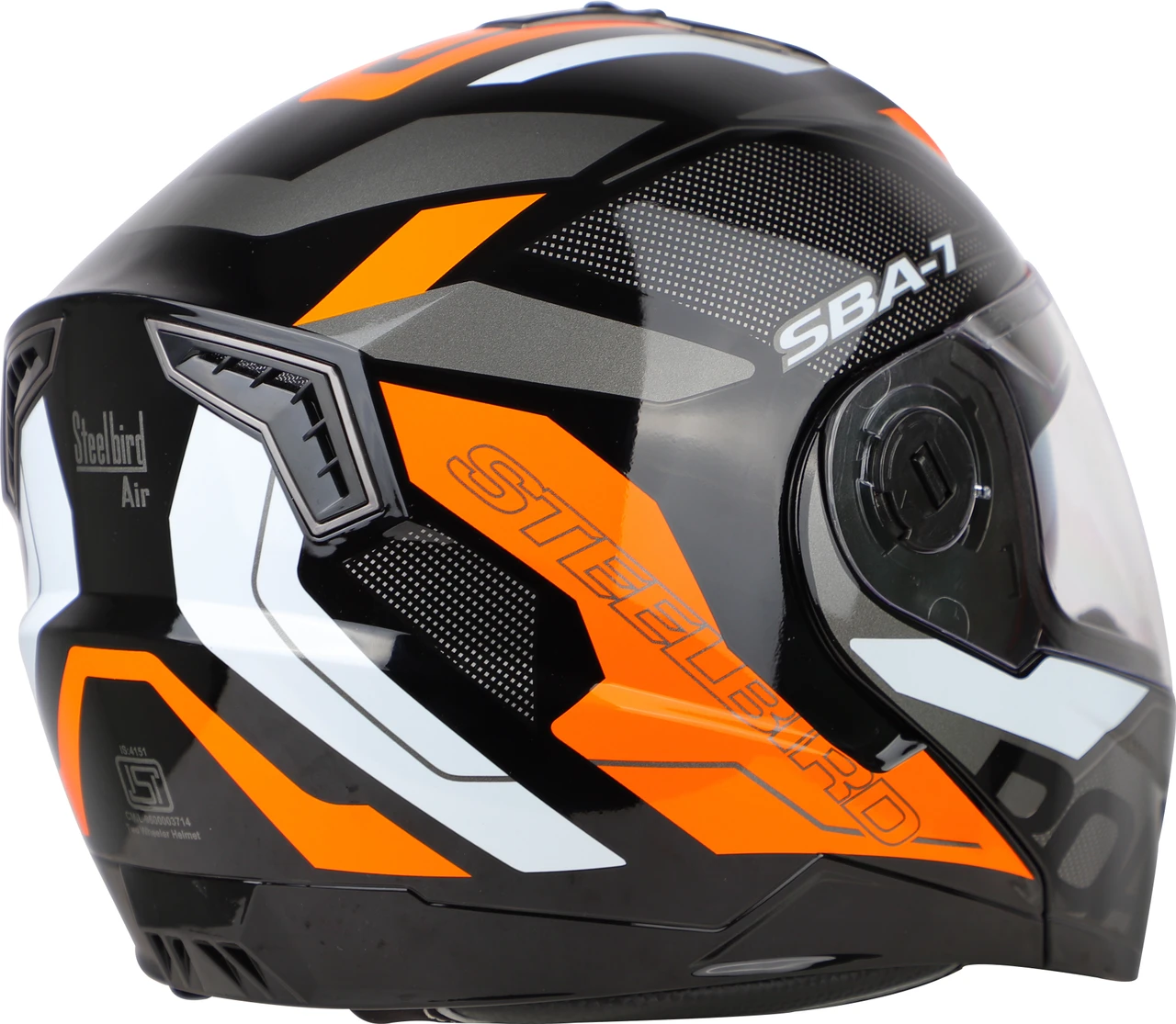 STEELBIRD SBA-7 ISS ROAD MATT BLACK/ORANGE C/V (M)