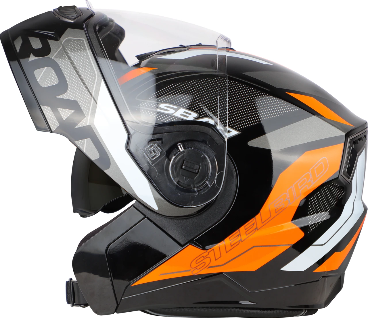STEELBIRD SBA-7 ISS ROAD MATT BLACK/ORANGE C/V (M)