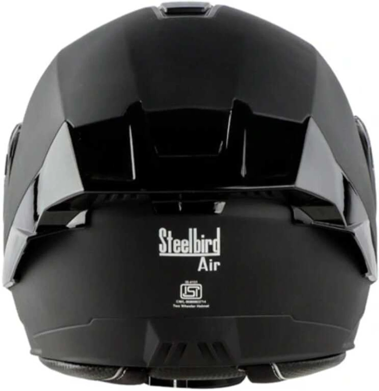 STEELBIRD SBA-8 ISS GLOSSY BLACK WITH BLACK SPOILER C/V 600 MM