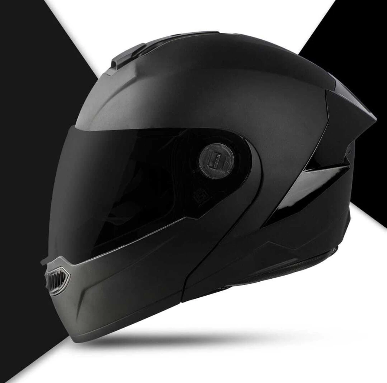 STEELBIRD SBA-8 ISS GLOSSY BLACK WITH BLACK SPOILER C/V 580 MM