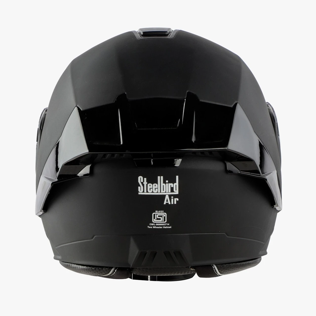 STEELBIRD SBA-8 ISS MAT BLACK WITH BLACK SPOILER C/V 580 MM STEELBIRD SBA-8 ISS MAT BLACK WITH BLACK SPOILER C/V 580 MM