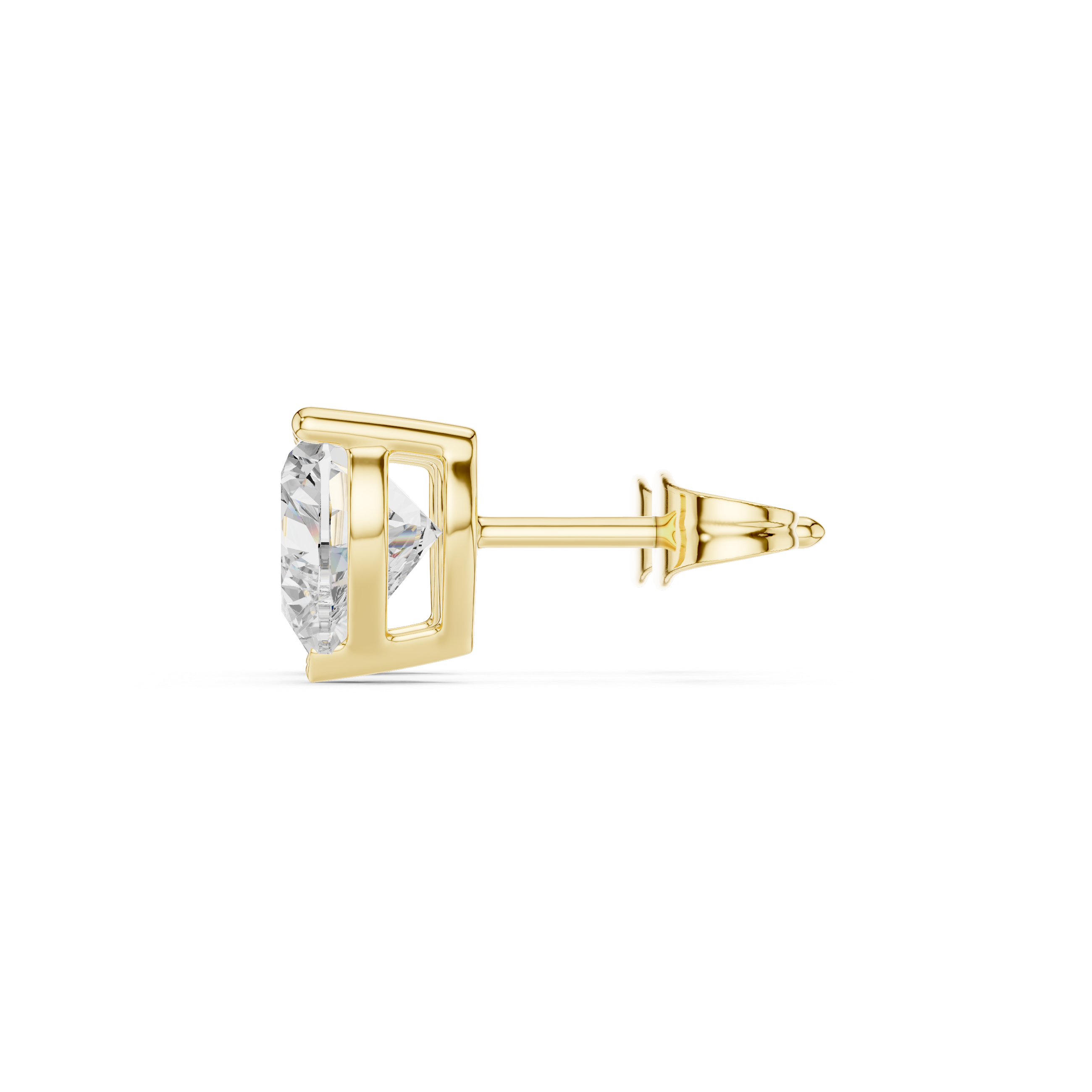 Heart diamond Lab grown earstuds V prong setting