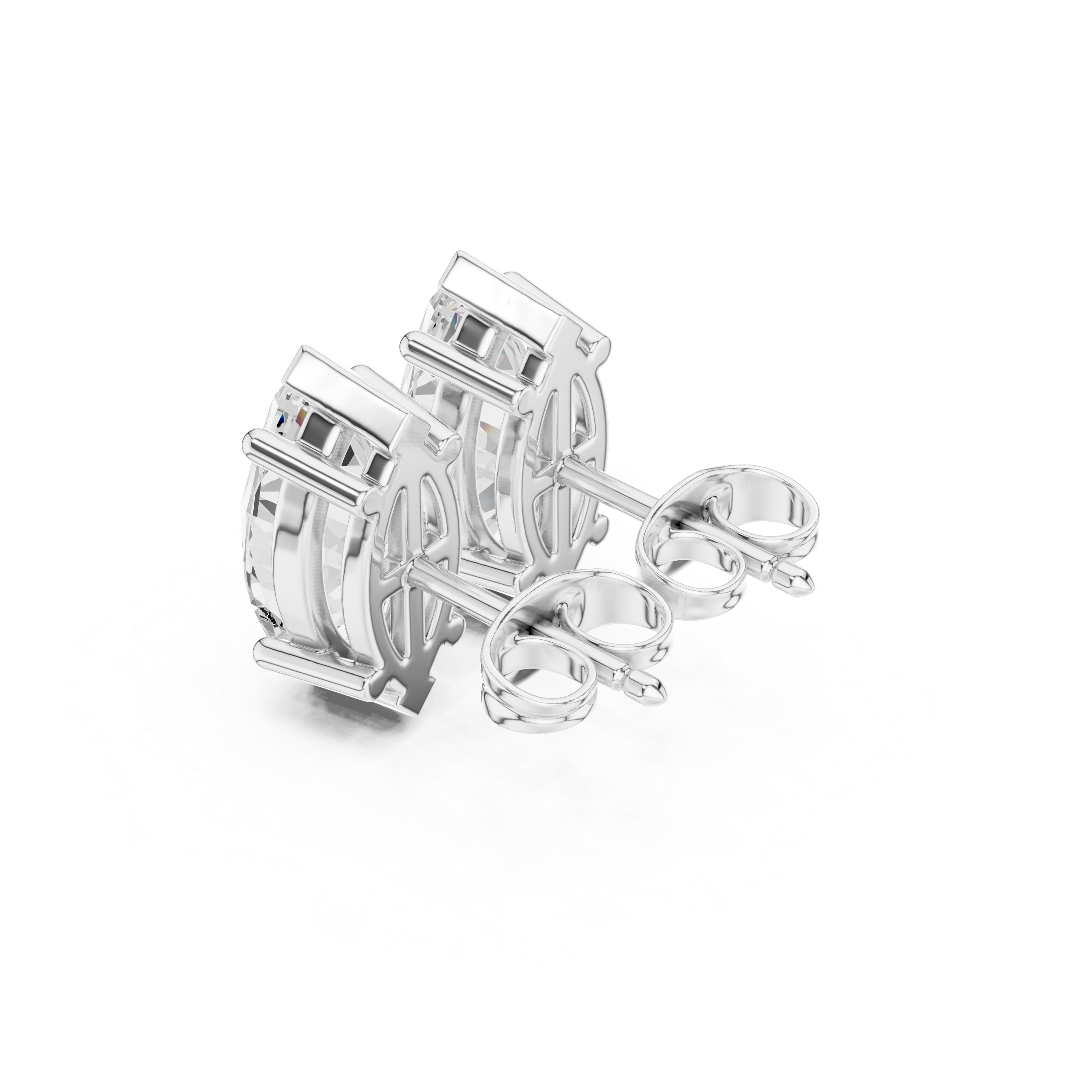 Marquise diamond Lab grown earstuds V prongs setting