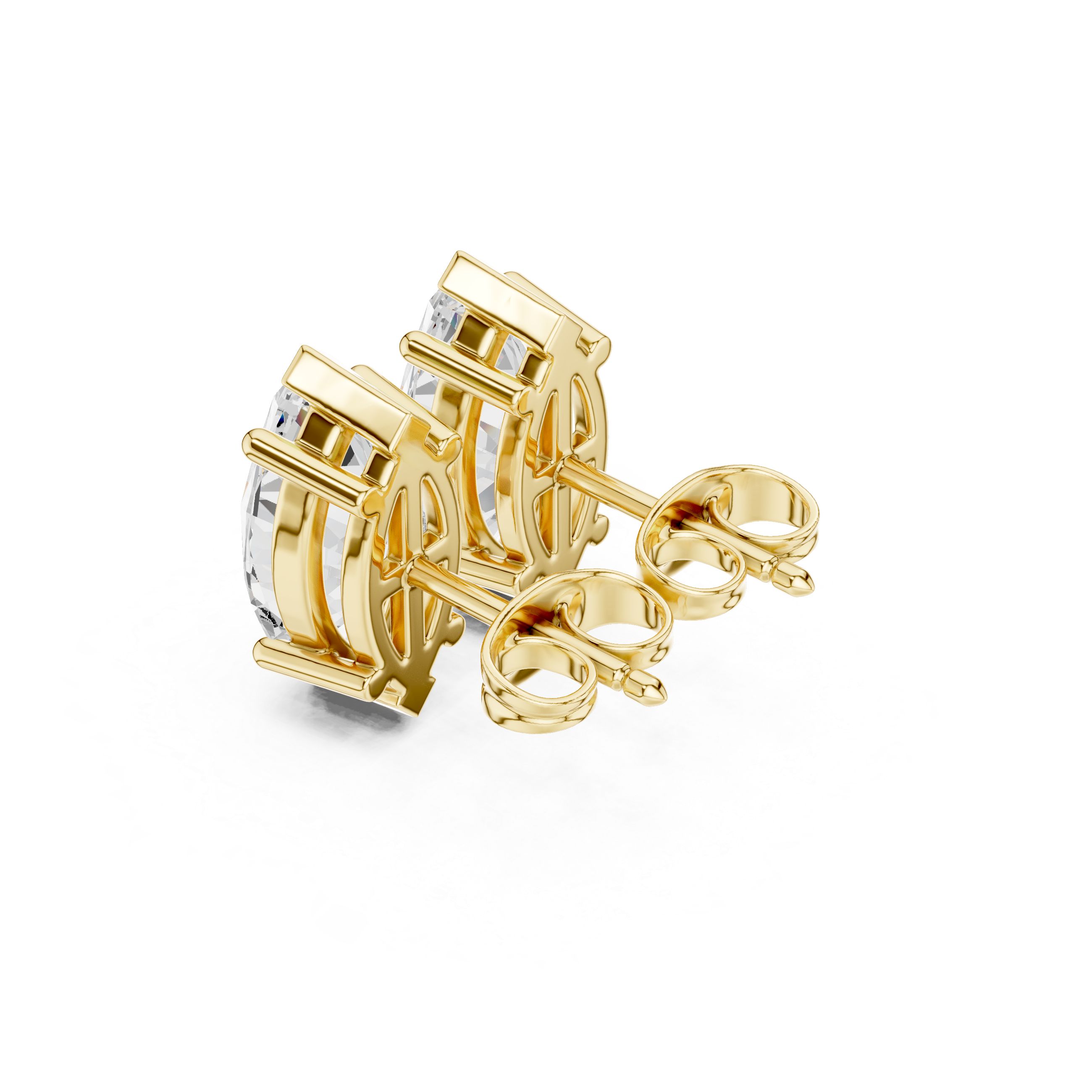 Marquise diamond Lab grown earstuds V prongs setting