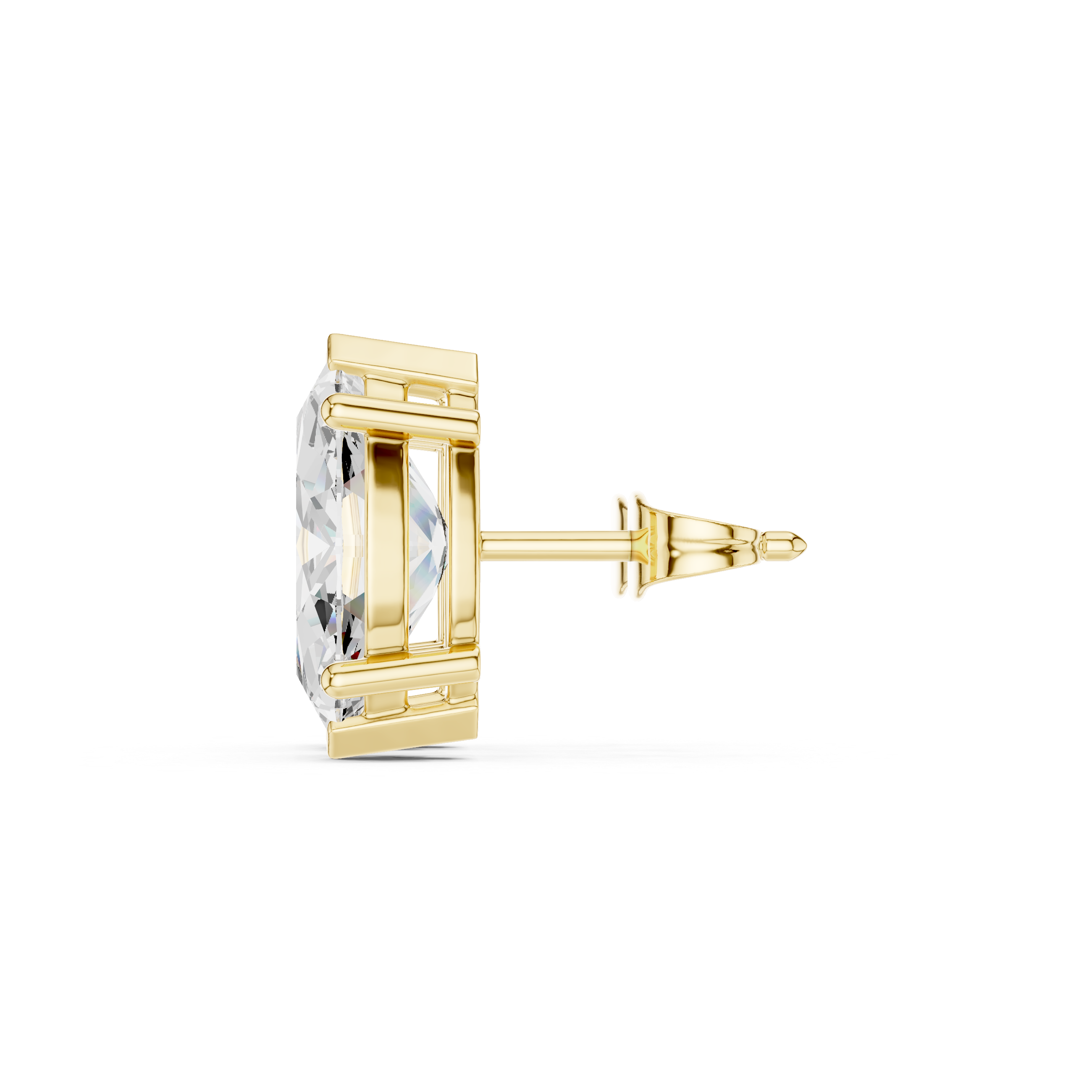 Marquise diamond Lab grown earstuds V prongs setting