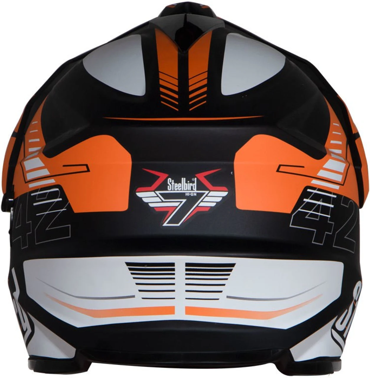 STEELBIRD SBH-13 AIRBORNE MATT BLACK/ORANGE+P-CAP C/V (L) STEELBIRD SBH-13 AIRBORNE MATT BLACK/ORANGE+P-CAP C/V (L)