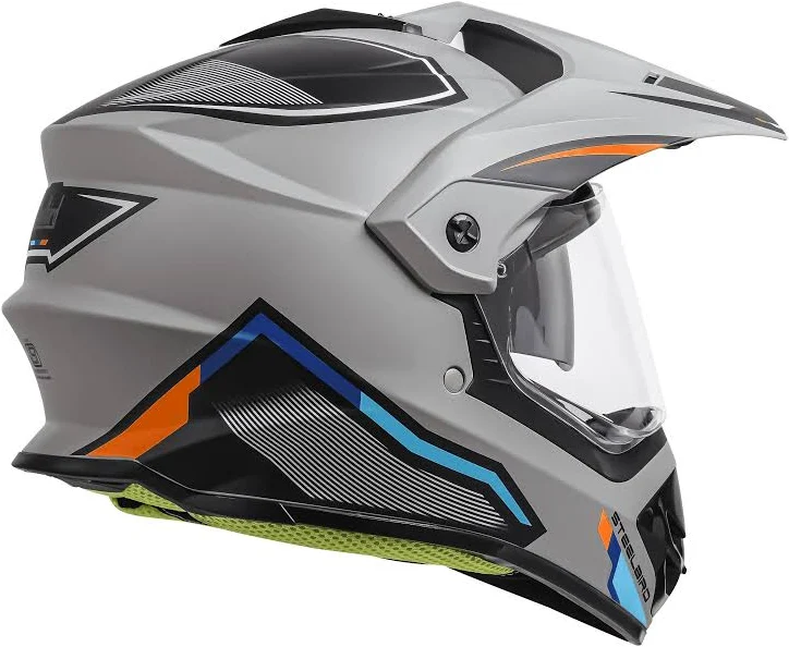 STEELBIRD SBH-13 ISS RACER MATT TITANIUM GREY/ORANGE C/V 580 MM STEELBIRD SBH-13 ISS RACER MATT TITANIUM GREY/ORANGE C/V 580 MM