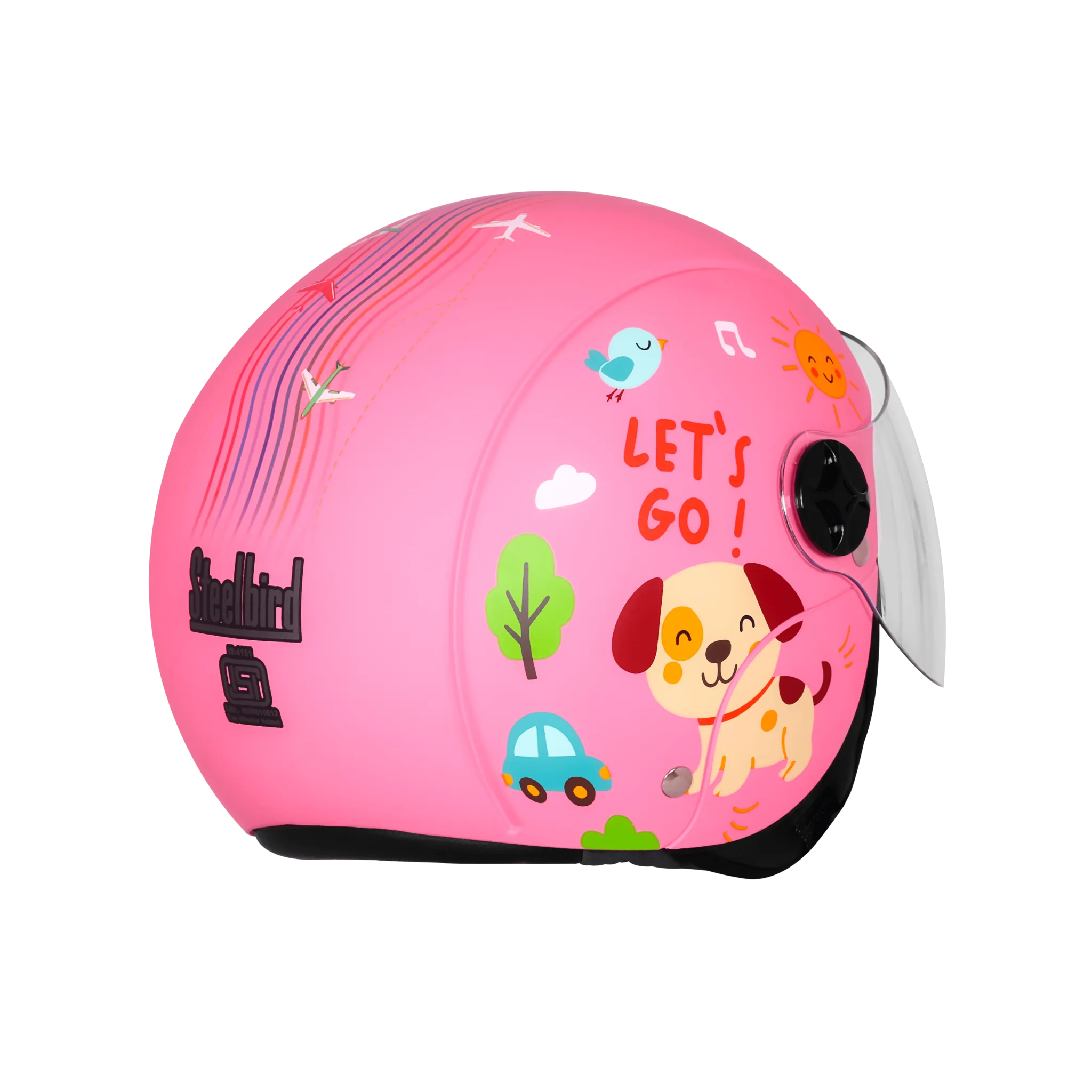 STEELBIRD SBH-16 LETS GO GLOSSY DARK PINK/RED C/V 580MM STEELBIRD SBH-16 LETS GO GLOSSY DARK PINK/RED C/V 580MM