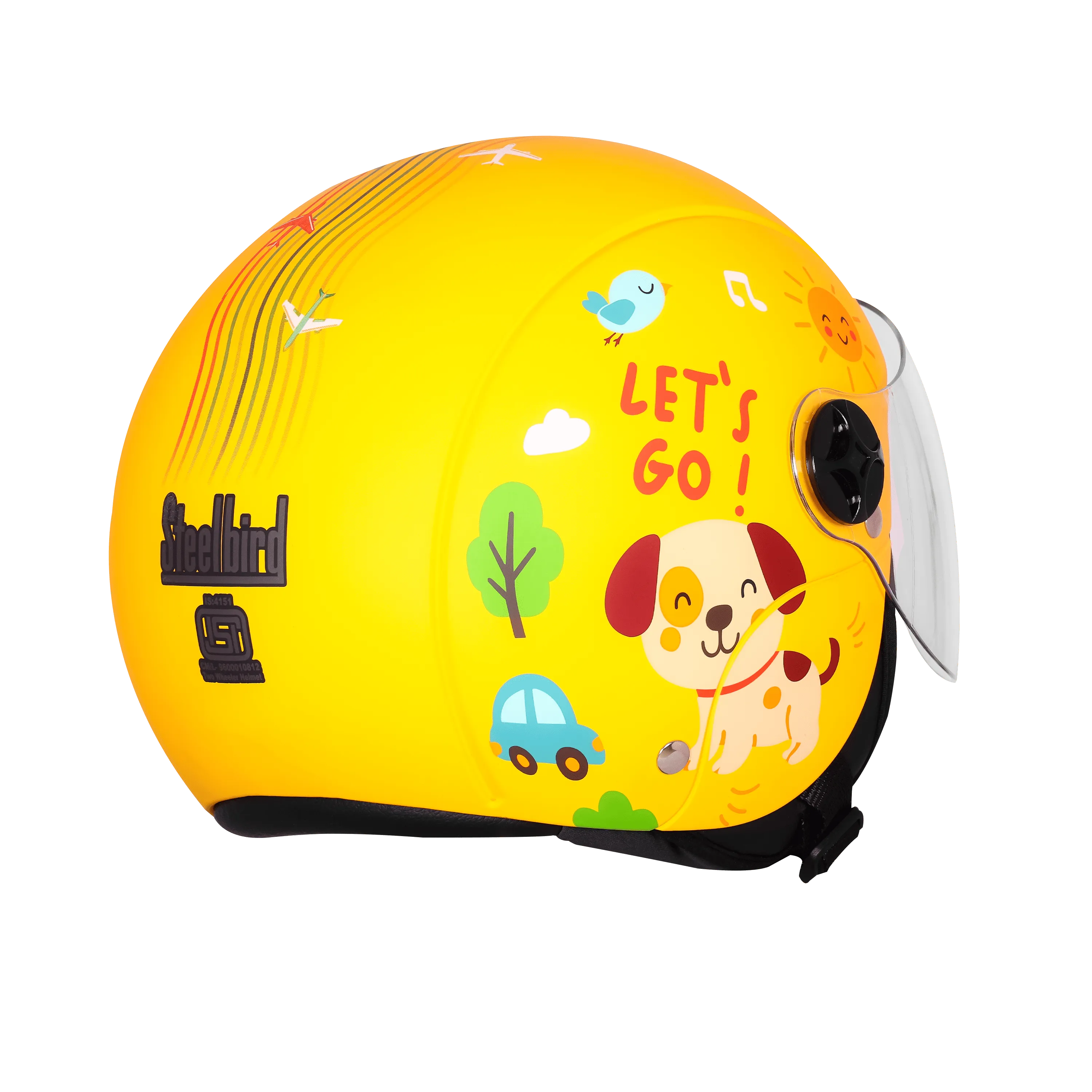 STEELBIRD SBH-16 LETS GO GLOSSY MOON YELLOW/RED C/V 560MM STEELBIRD SBH-16 LETS GO GLOSSY MOON YELLOW/RED C/V 560MM