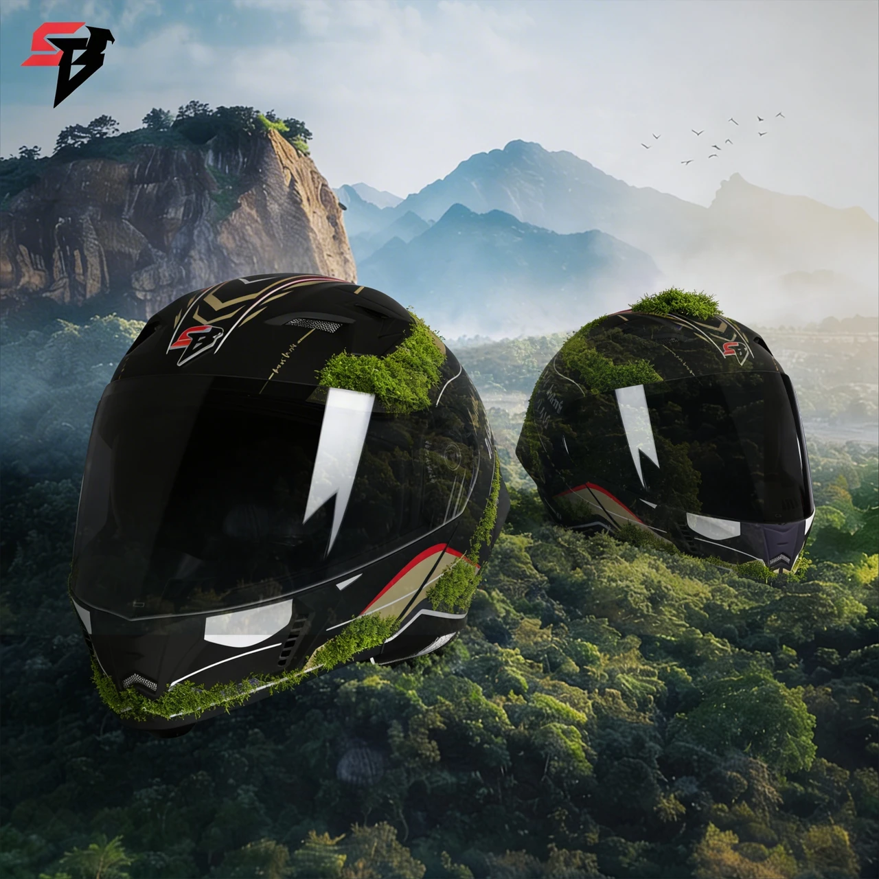 STEELBIRD SBH-20 ISS SILVER BORN TO RIDE GLOSSY BLACK/DESERT STORM C/V 580MM ISI+DOT STEELBIRD SBH-20 ISS SILVER BORN TO RIDE GLOSSY BLACK/DESERT STORM C/V 580MM ISI+DOT