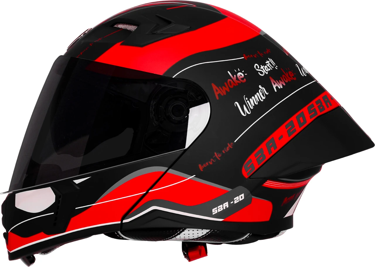 STEELBIRD SBH-20 ISS SILVER BORN TO RIDE GLOSSY BLACK/RED C/V 580MM ISI+DOT STEELBIRD SBH-20 ISS SILVER BORN TO RIDE GLOSSY BLACK/RED C/V 580MM ISI+DOT