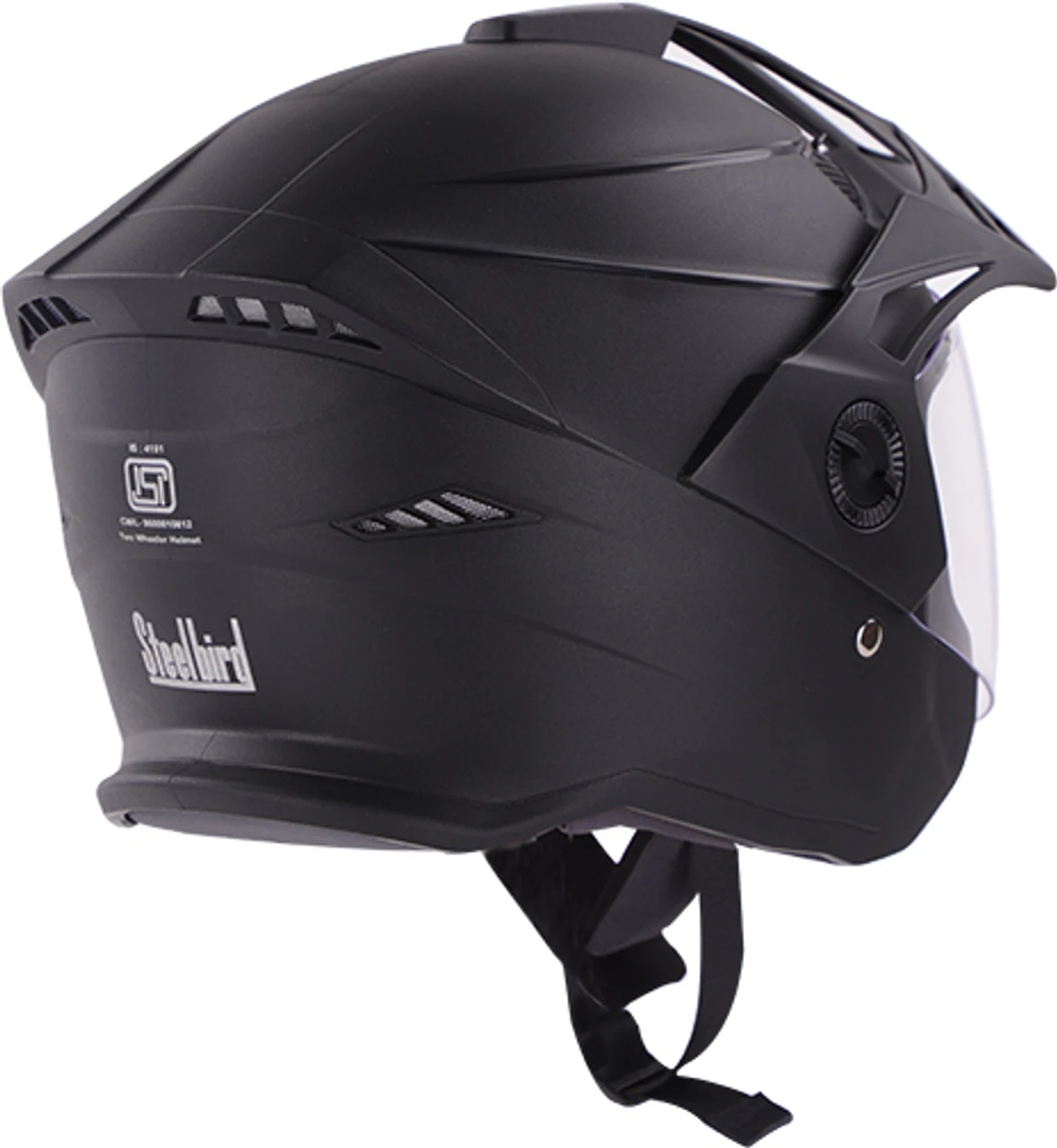 STEELBIRD SBH-23 AVA DASHING WITH PEAK BLACK C/V (M) STEELBIRD SBH-23 AVA DASHING WITH PEAK BLACK C/V (M)