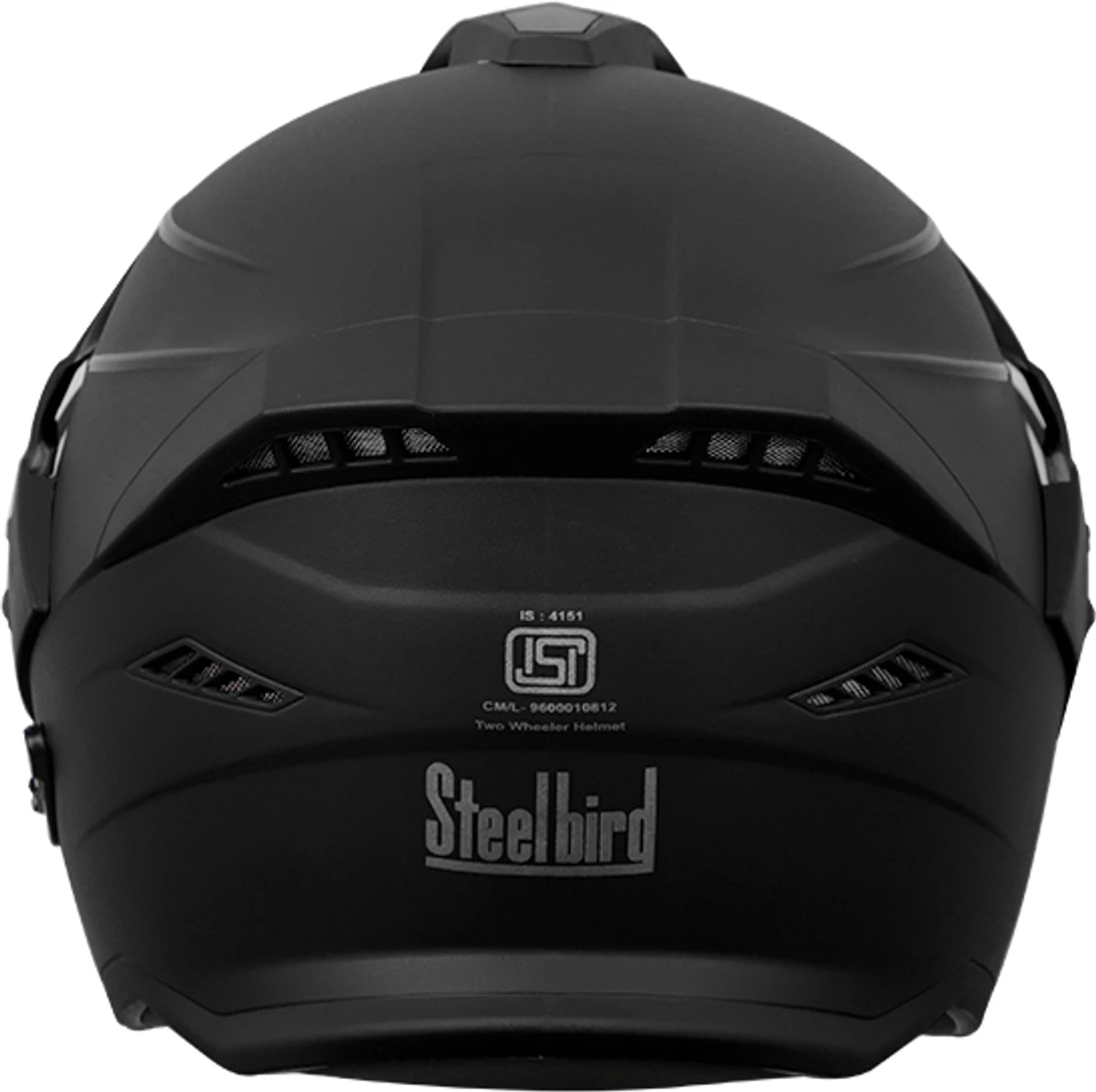 STEELBIRD SBH-23 ISS AVA MATT BLACK WITH PEAK C/V (L) STEELBIRD SBH-23 ISS AVA MATT BLACK WITH PEAK C/V (L)
