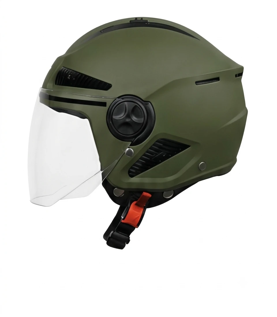 STEELBIRD SBH-24 AXE DASHING BATTLE GREEN C/V 580 MM (M) STEELBIRD SBH-24 AXE DASHING BATTLE GREEN C/V 580 MM (M)