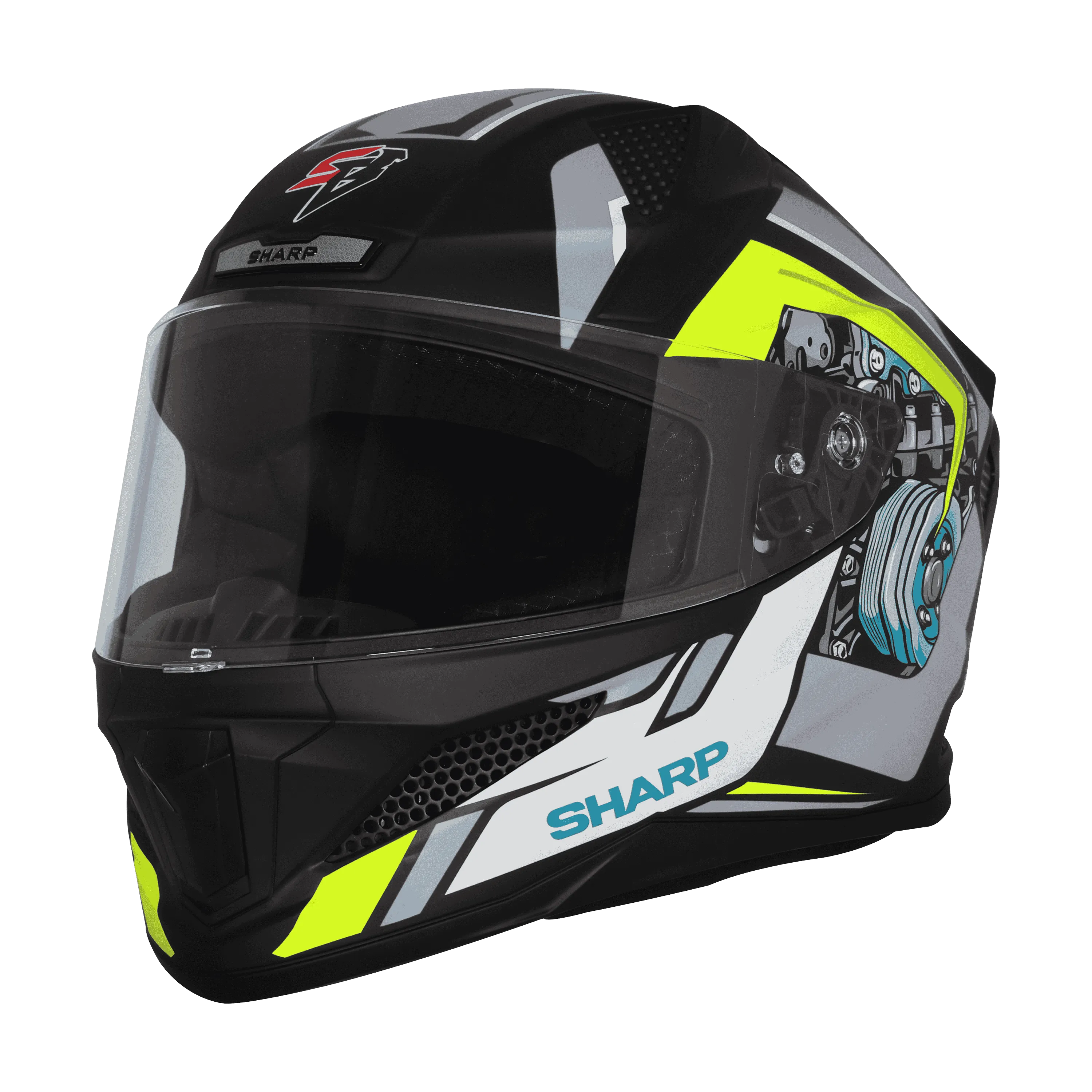 STEELBIRD SBH-25 SHARP ISS SPIKY MATT BLACK/GREY C/V 580 MM