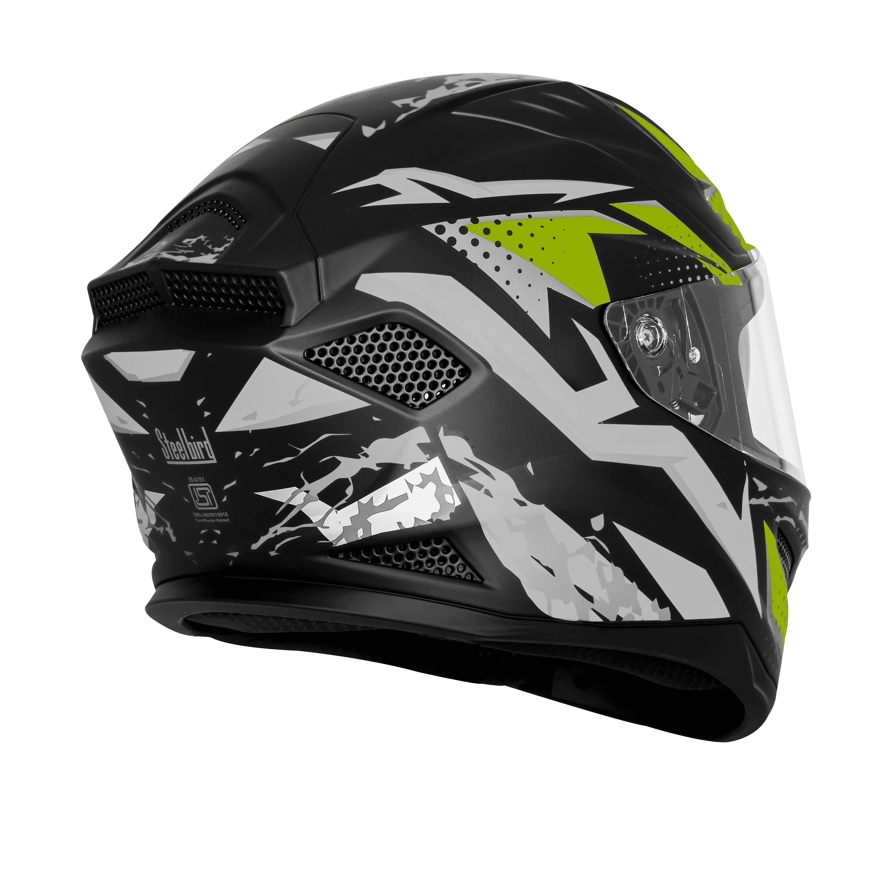 STEELBIRD SBH-25 SHARP ISS ALBUS GLOSSY BLACK/GREY NEON C/V 600 MM STEELBIRD SBH-25 SHARP ISS ALBUS GLOSSY BLACK/GREY NEON C/V 600 MM