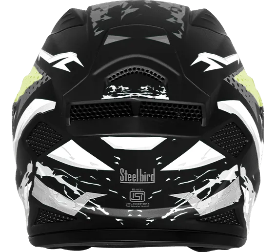 STEELBIRD SBH-25 SHARP ISS ALBUS GLOSSY BLACK/GREY NEON C/V 600 MM STEELBIRD SBH-25 SHARP ISS ALBUS GLOSSY BLACK/GREY NEON C/V 600 MM