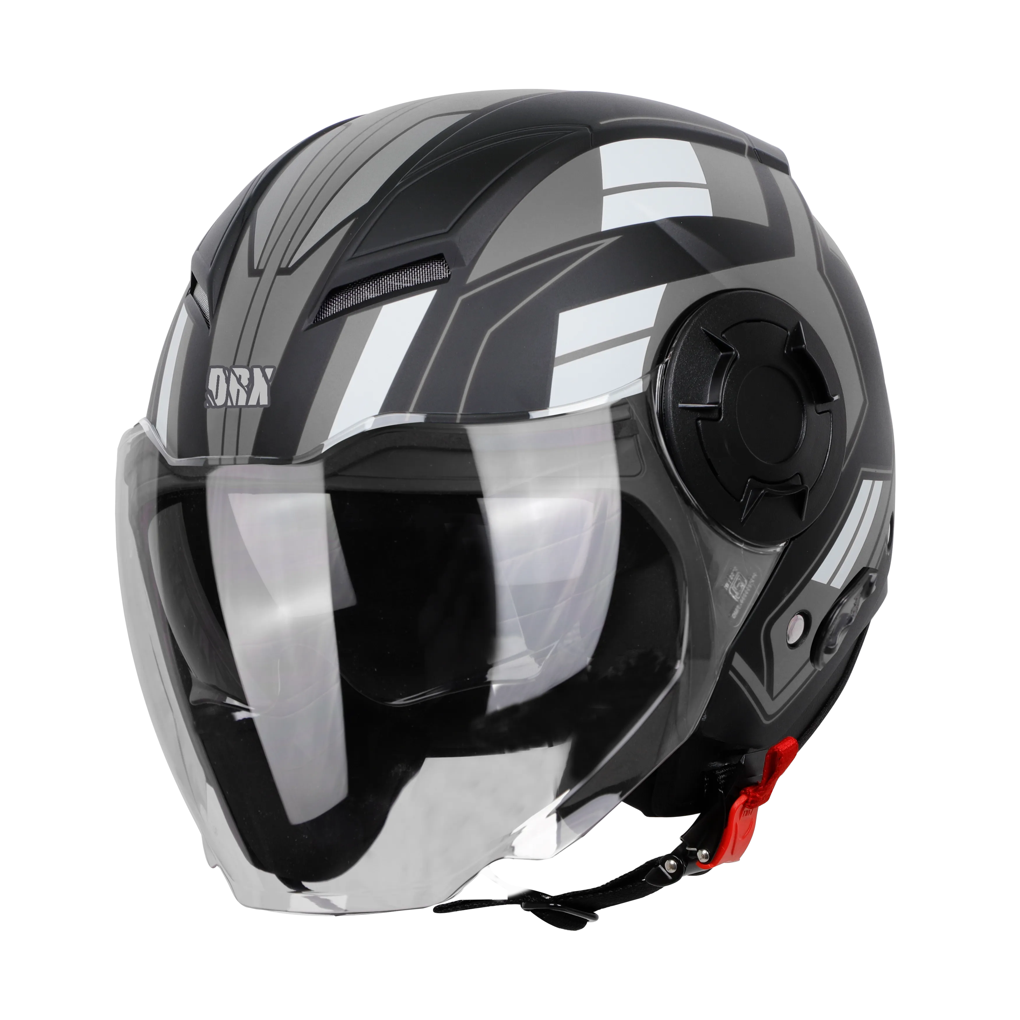 STEELBIRD SBH-31 DRX ISS PACE GLOSSY BLACK/GREY C/V (M)