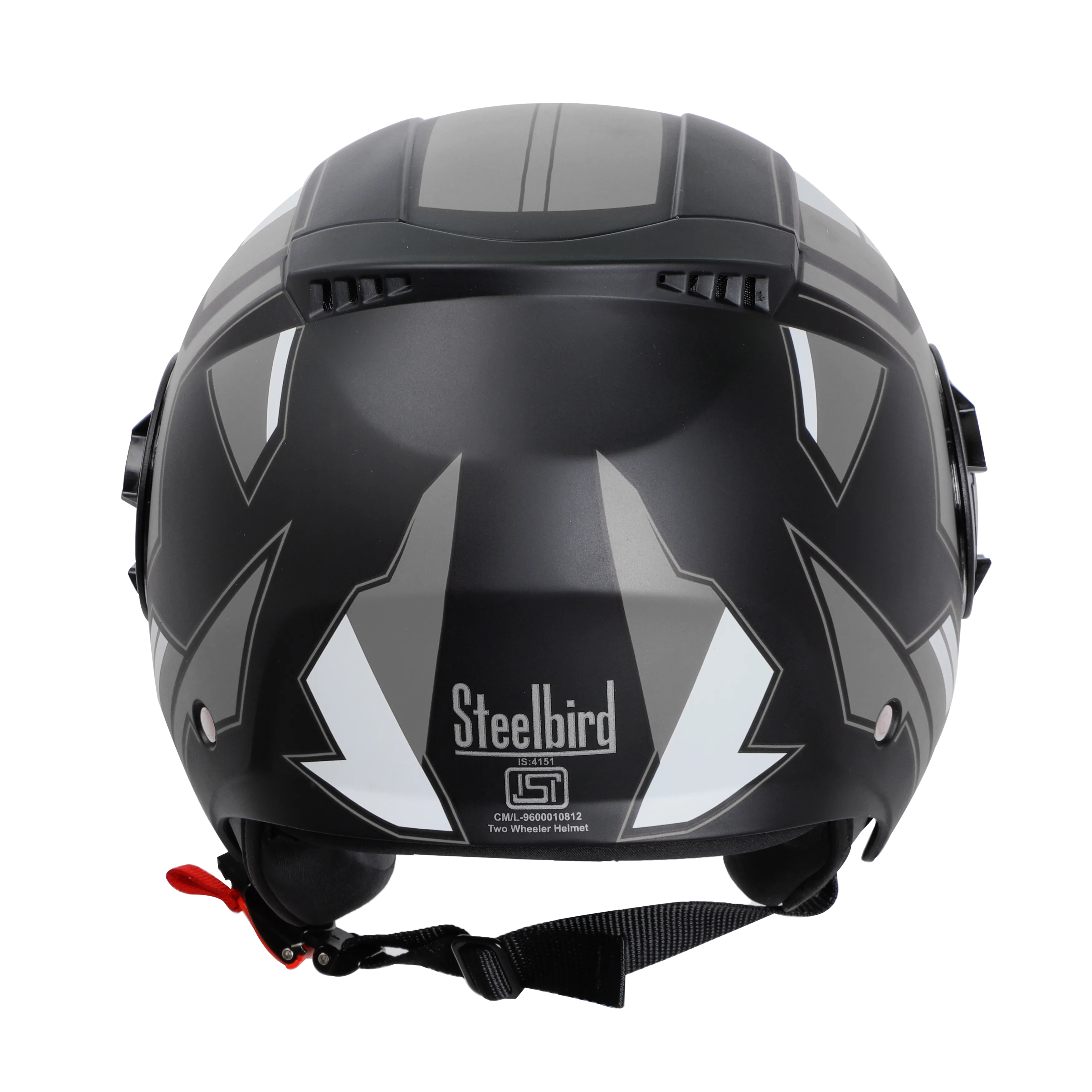 STEELBIRD SBH-31 DRX ISS PACE GLOSSY BLACK/GREY C/V (M)