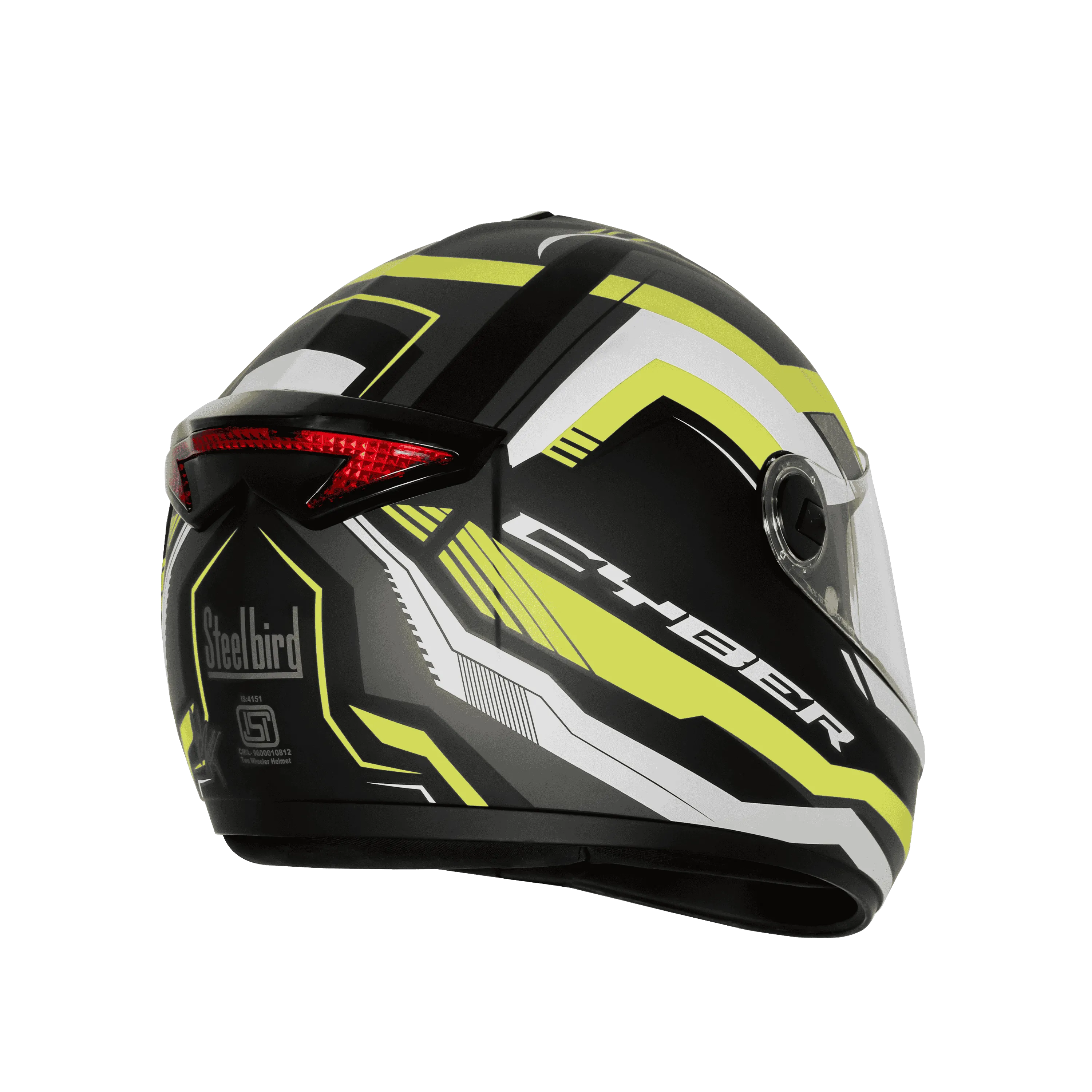 STEELBIRD SBH-34 ROX ISS RF CYBER MATT BLACK/NEON C/V 580 MM (M)