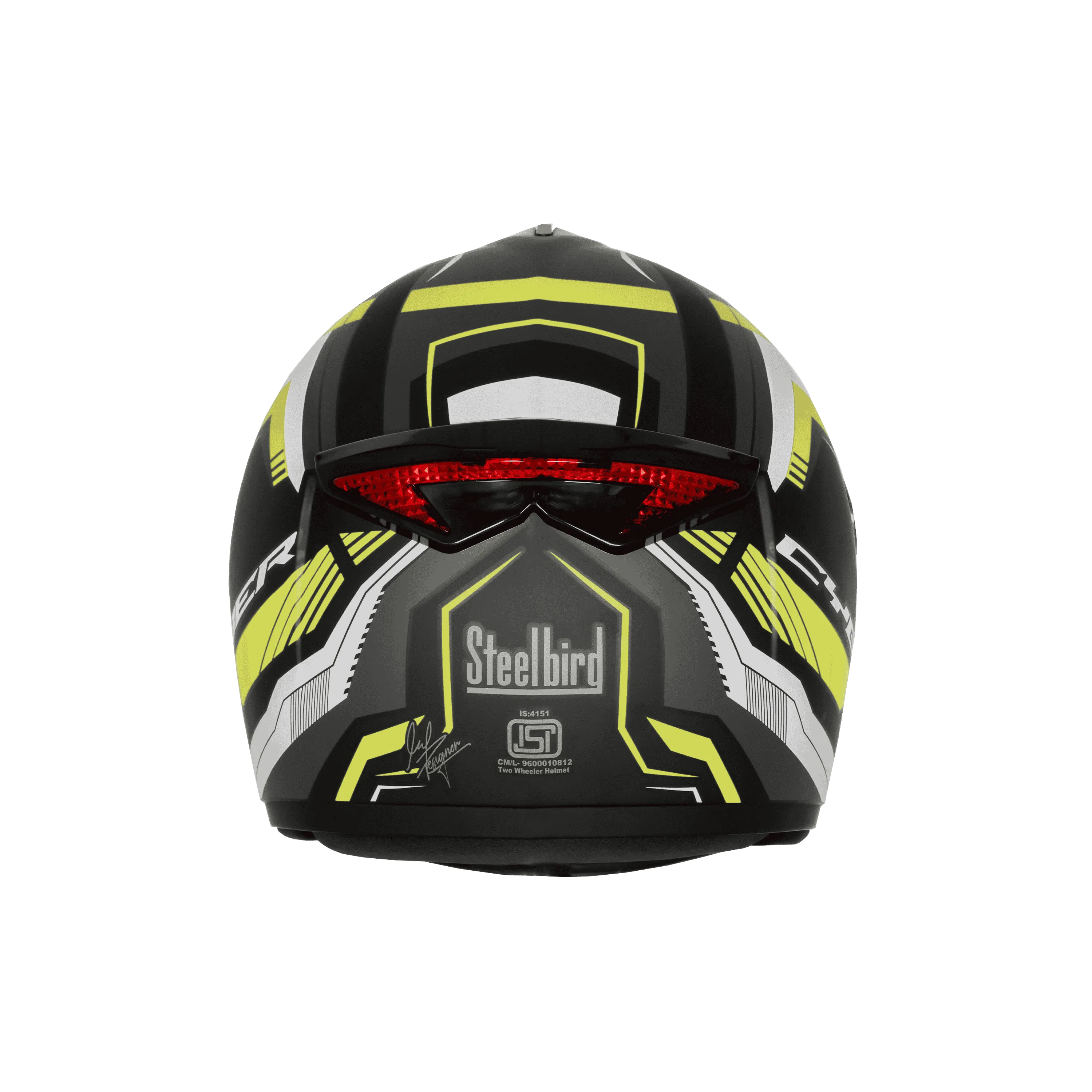STEELBIRD SBH-34 ROX ISS RF CYBER MATT BLACK/NEON C/V 580 MM (M)