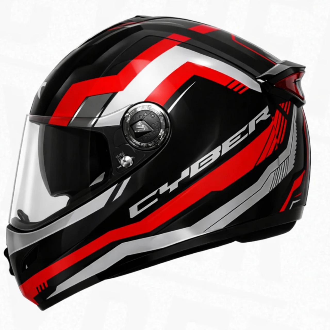 STEELBIRD SBH-34 ROX ISS RF CYBER GLOSSY BLACK/RED C/V 600 MM (L)