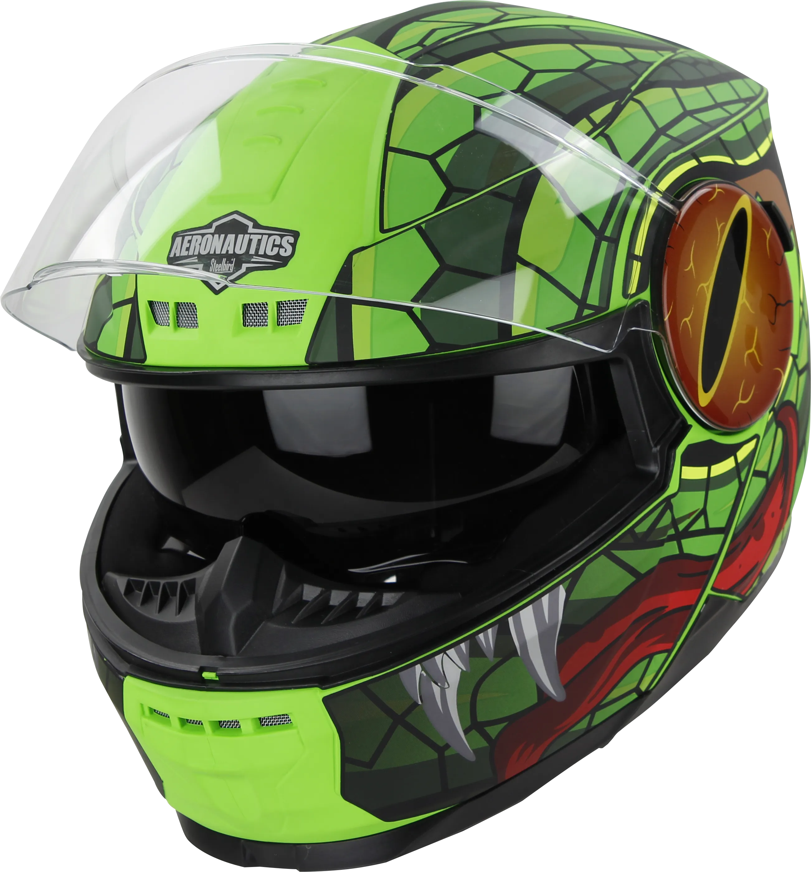 STEELBIRD SBH-40 ISS MAMBA GLOSSY GREEN/GREEN C/V 580 MM STEELBIRD SBH-40 ISS MAMBA GLOSSY GREEN/GREEN C/V 580 MM