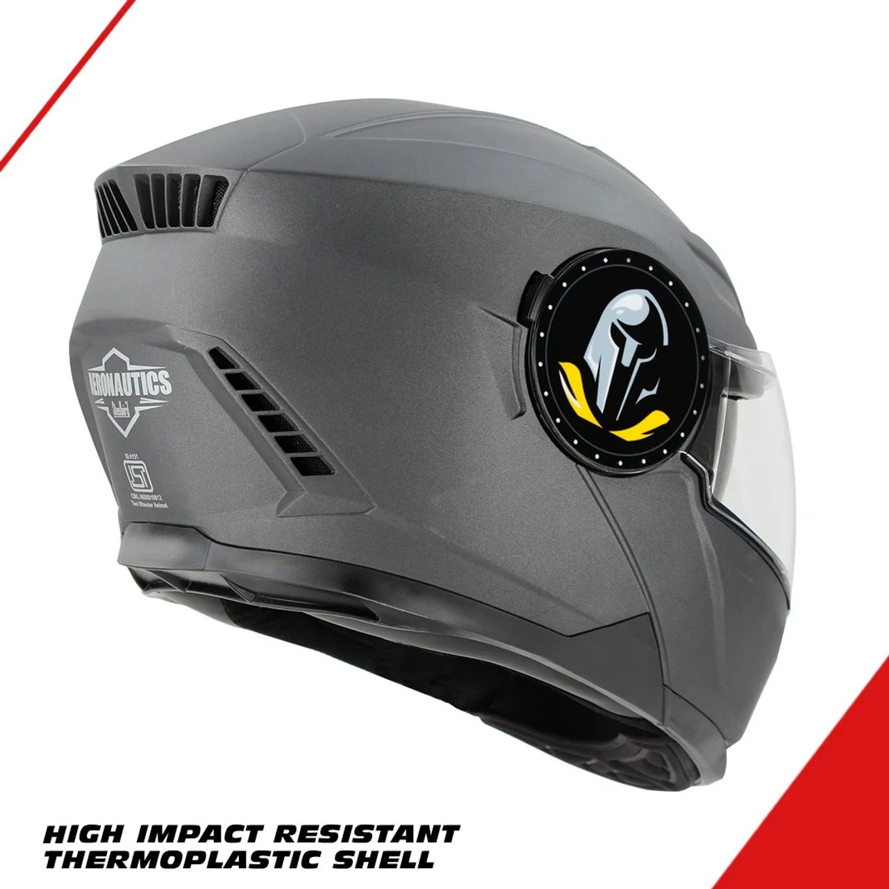 STEELBIRD SBH-40 GLOSSY AXIS GREY C/V 580 MM STEELBIRD SBH-40 GLOSSY AXIS GREY C/V 580 MM