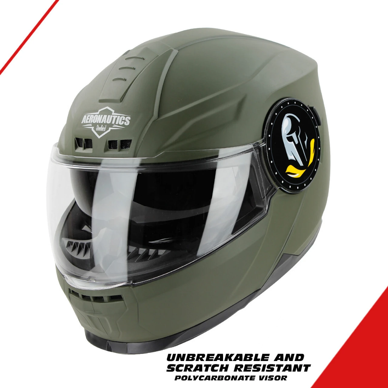 STEELBIRD SBH-40 MATT B.GREEN C/V 600 MM