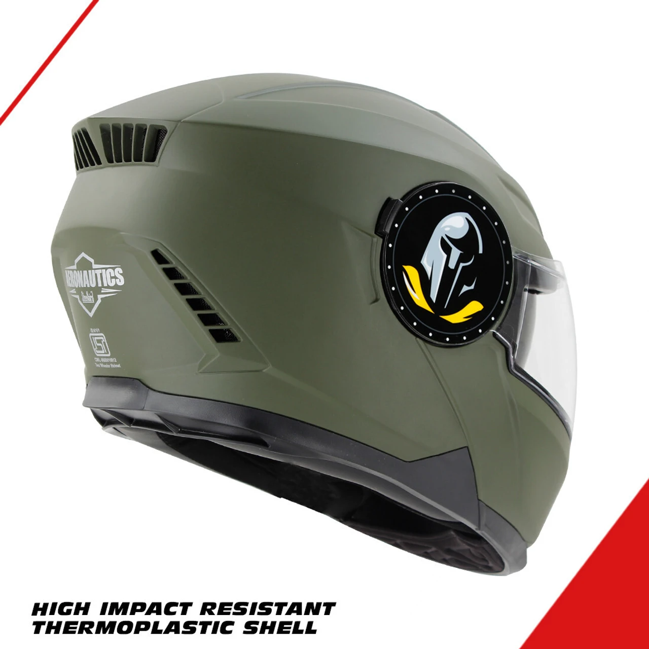 STEELBIRD SBH-40 MATT B.GREEN C/V 600 MM